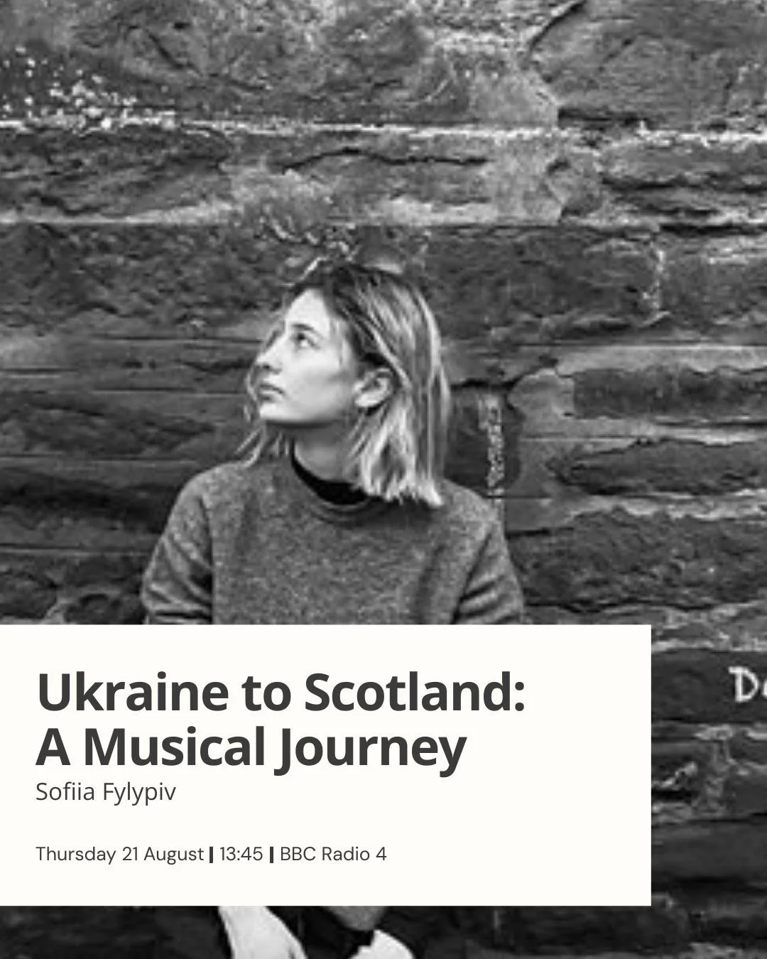 🎧 Ukraine to Scotland: A Musical Journey
New Storytellers | BBC Radio 4
📻 On today at 1.45pm

A creatively moving musical feature which tells the story of Sofiia, a 16-year-old refugee from Ukraine, and her escape from her war-torn homeland to a mu