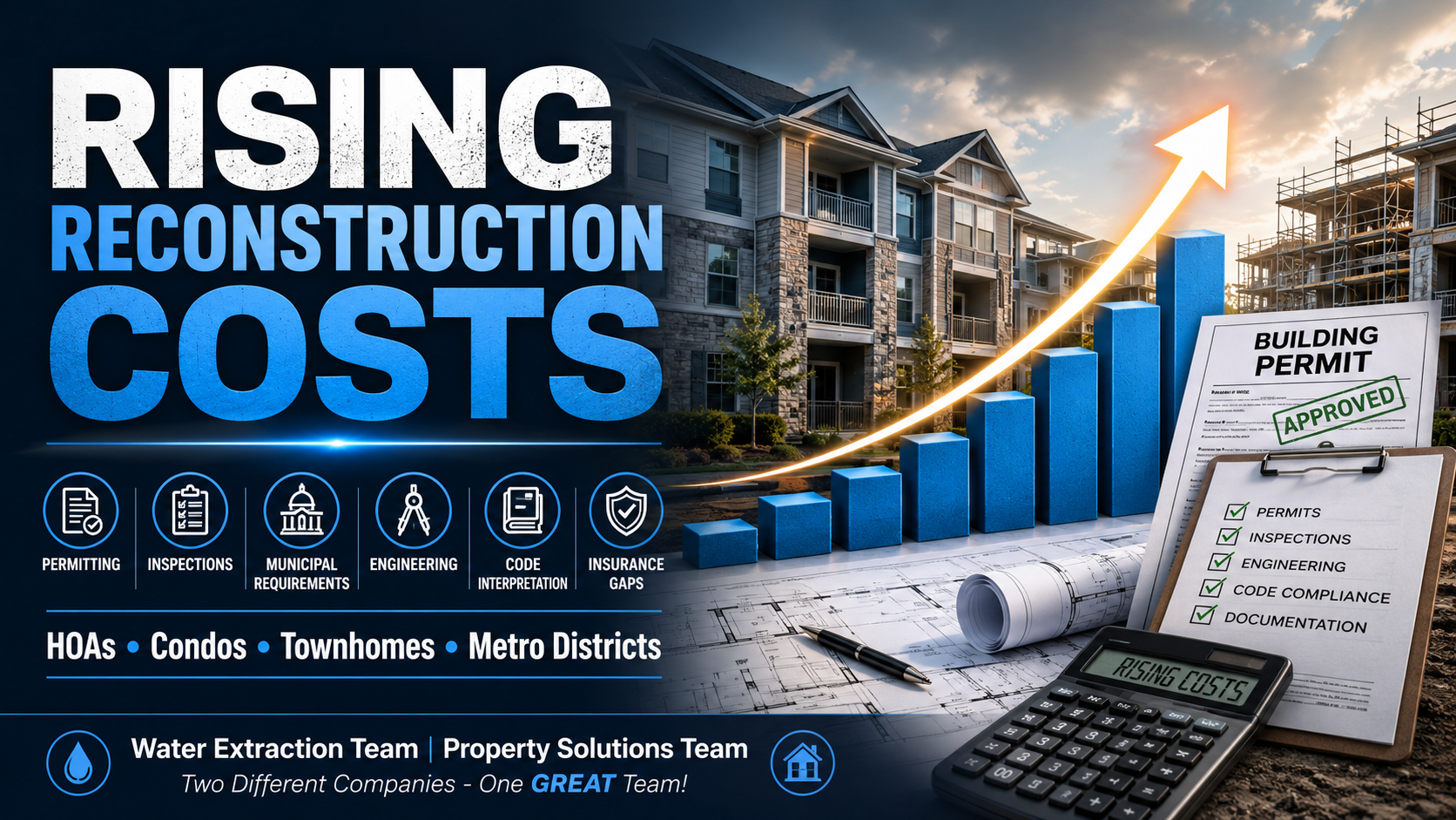 Rising Construction Costs Do Not Stop at New Homes: What HOAs and Metro Districts Need to Understand About Reconstruction Costs