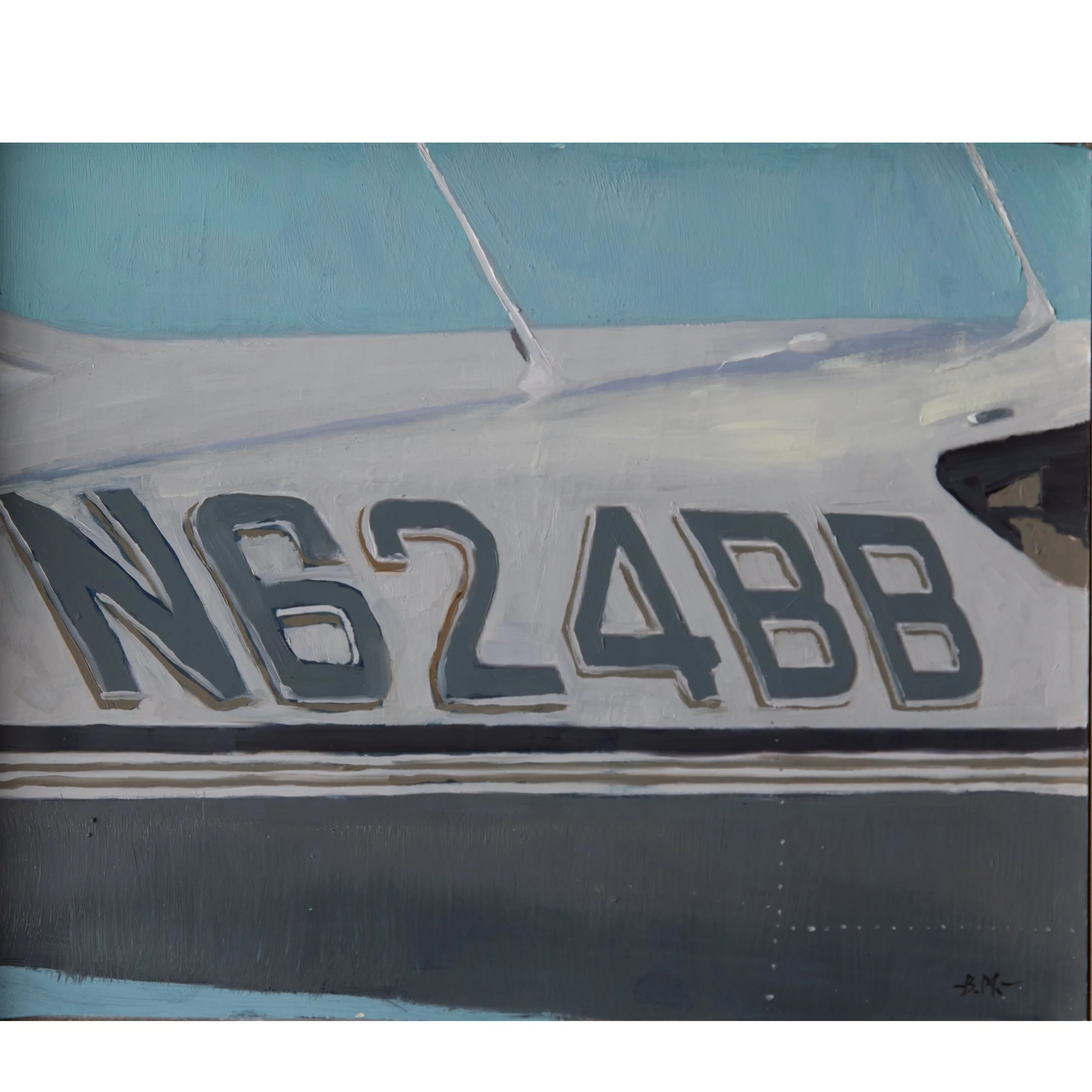 N624BB Commander 114B | 8" x 10" | Oil on Paper | Unframed