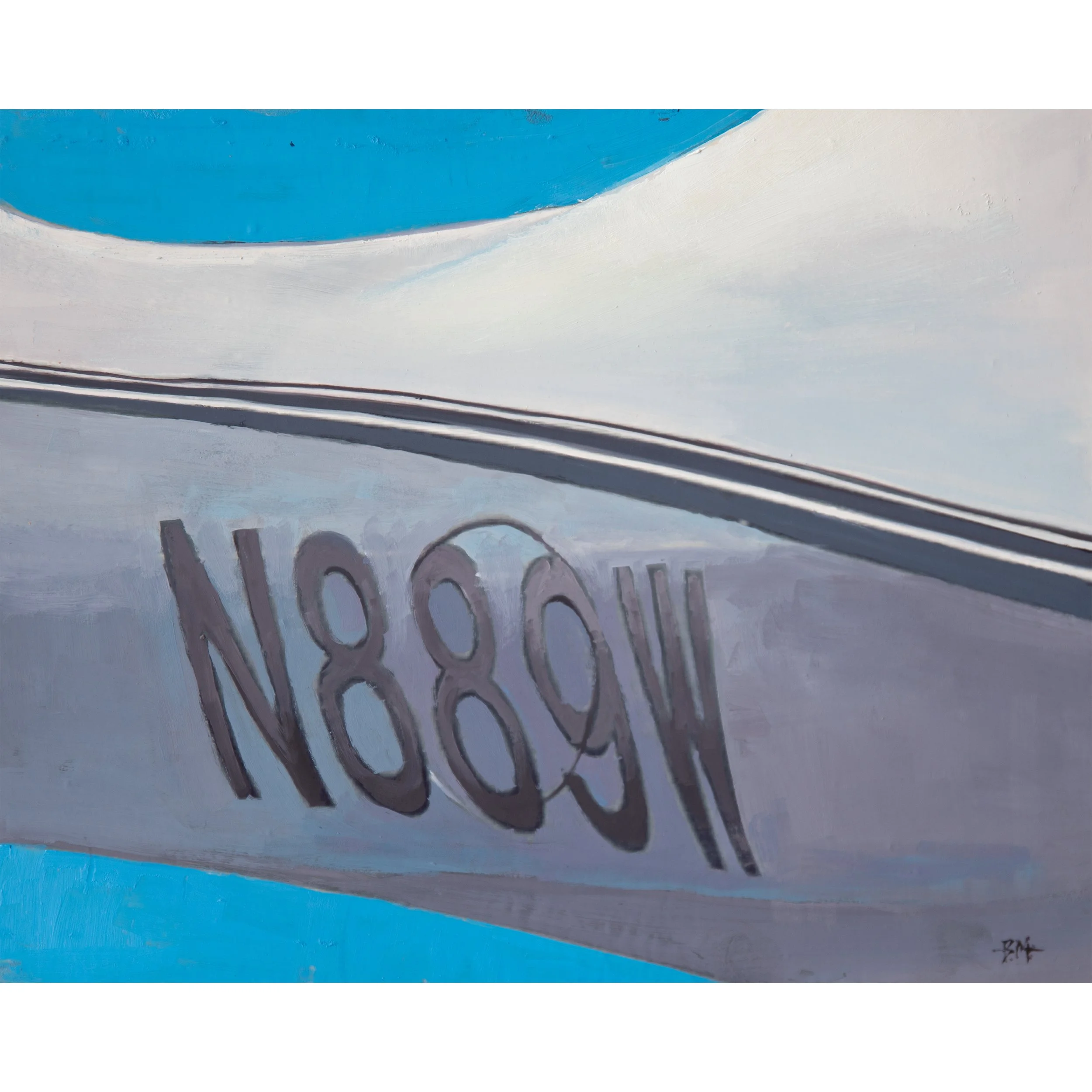 N889W Cirrus SR22 | 8" x 10" | Oil on Paper | Unframed