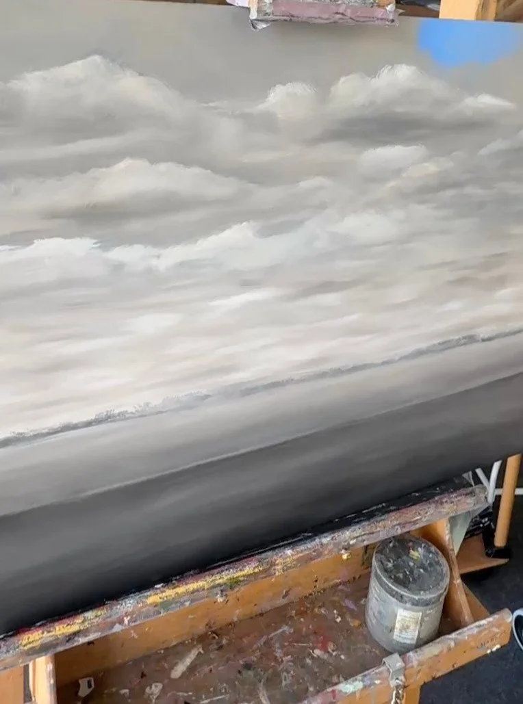 Starting a new commission. Back to my beloved oils :). This one's going to have FOUR airplanes in it. This pilot is very interesting, hopefully I get to meet him one day!

#planeairart #annapolisartist #beechjet #b2 #c130 #mooney #aviationart