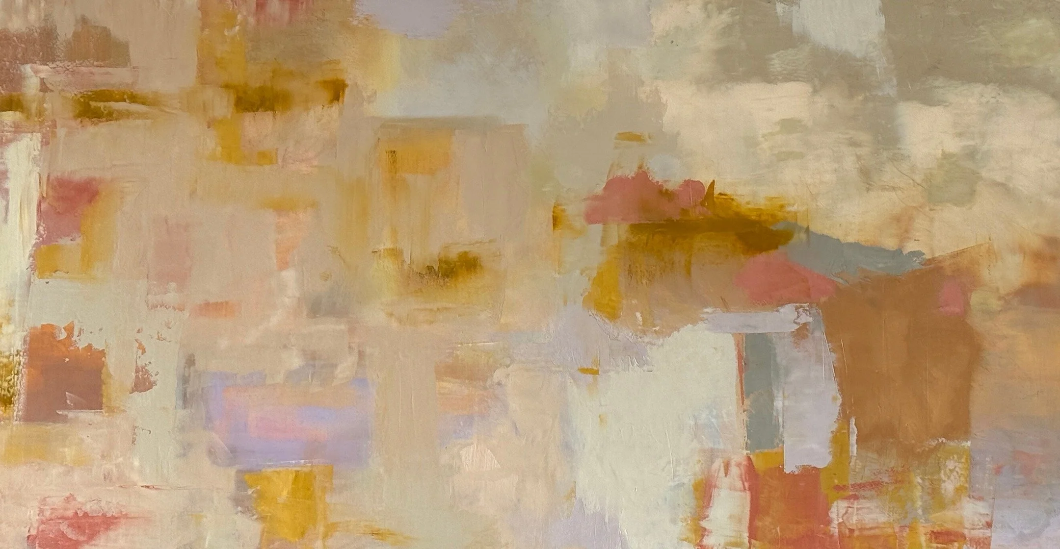 New whispers of color. A continuation of my Airscape series. 24&quot; x 48&quot; oil on panel. It's so nice to work with oil textures again. Every tube has a personality and getting them to sing together is the fun part.
#aerialabstractart #planeaira