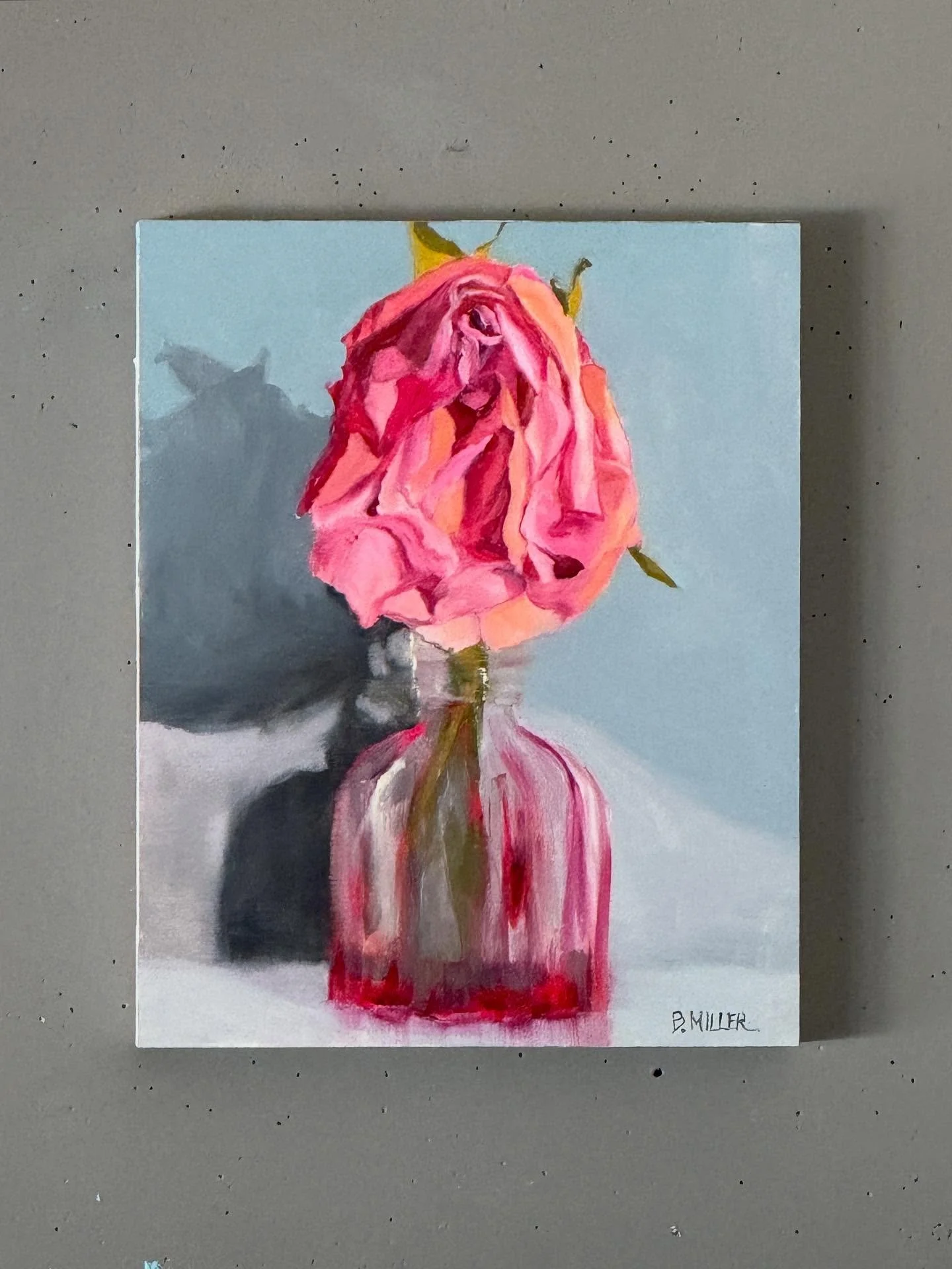 Roses are at their most expressive as they slowly turn to dust. Back to painting flowers while aviation commissions are drying. So nice to play with pink again❤️ #floralart #flowerpaintings #annapolisartist