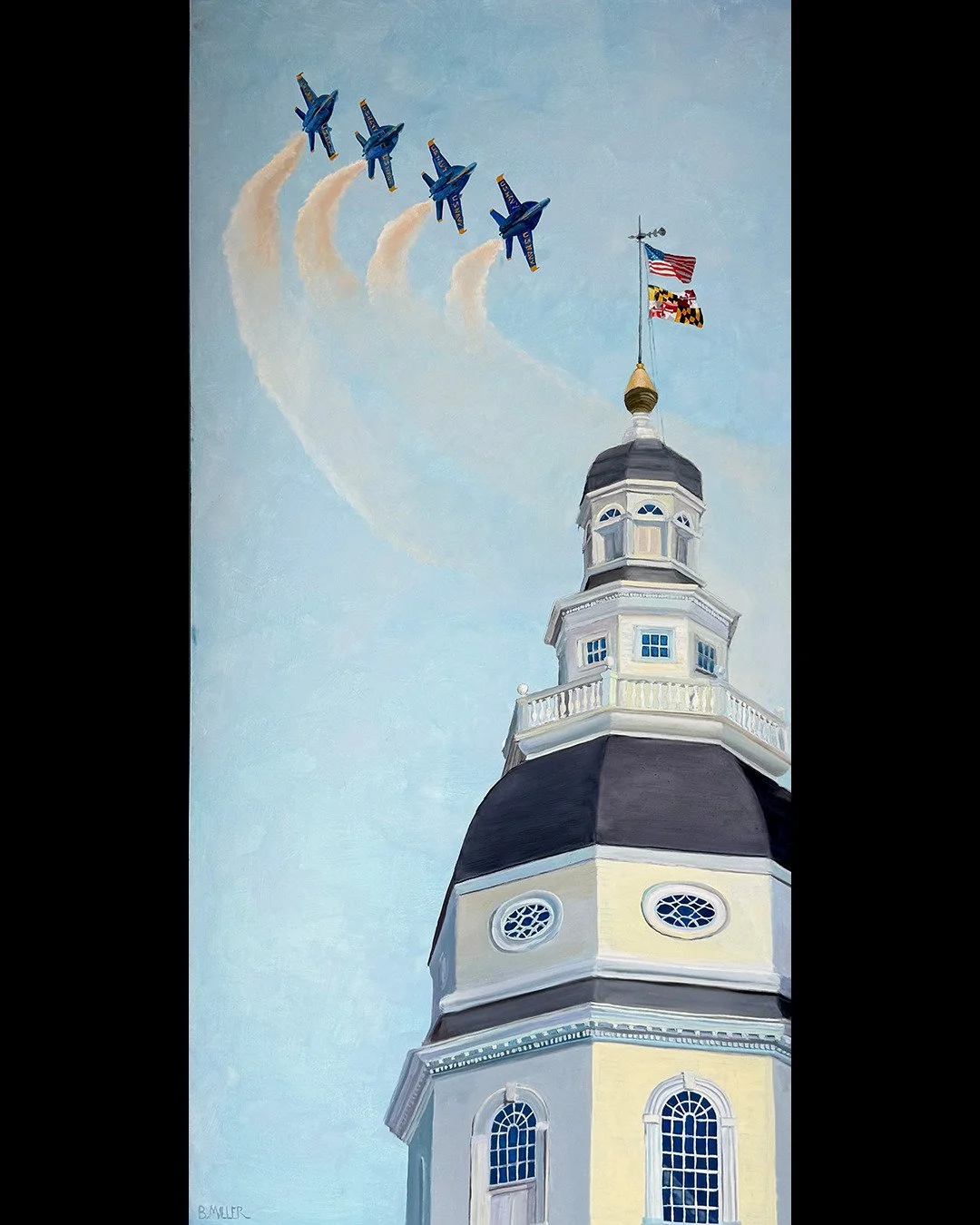 More Blue Angels! The Maryland State House has been in my view for most of my life. I moved to Annapolis in the late 70's and it has been in background of my day-to-day life ever since. Seeing the Angels fly over the cupola is quite the sight! Availa