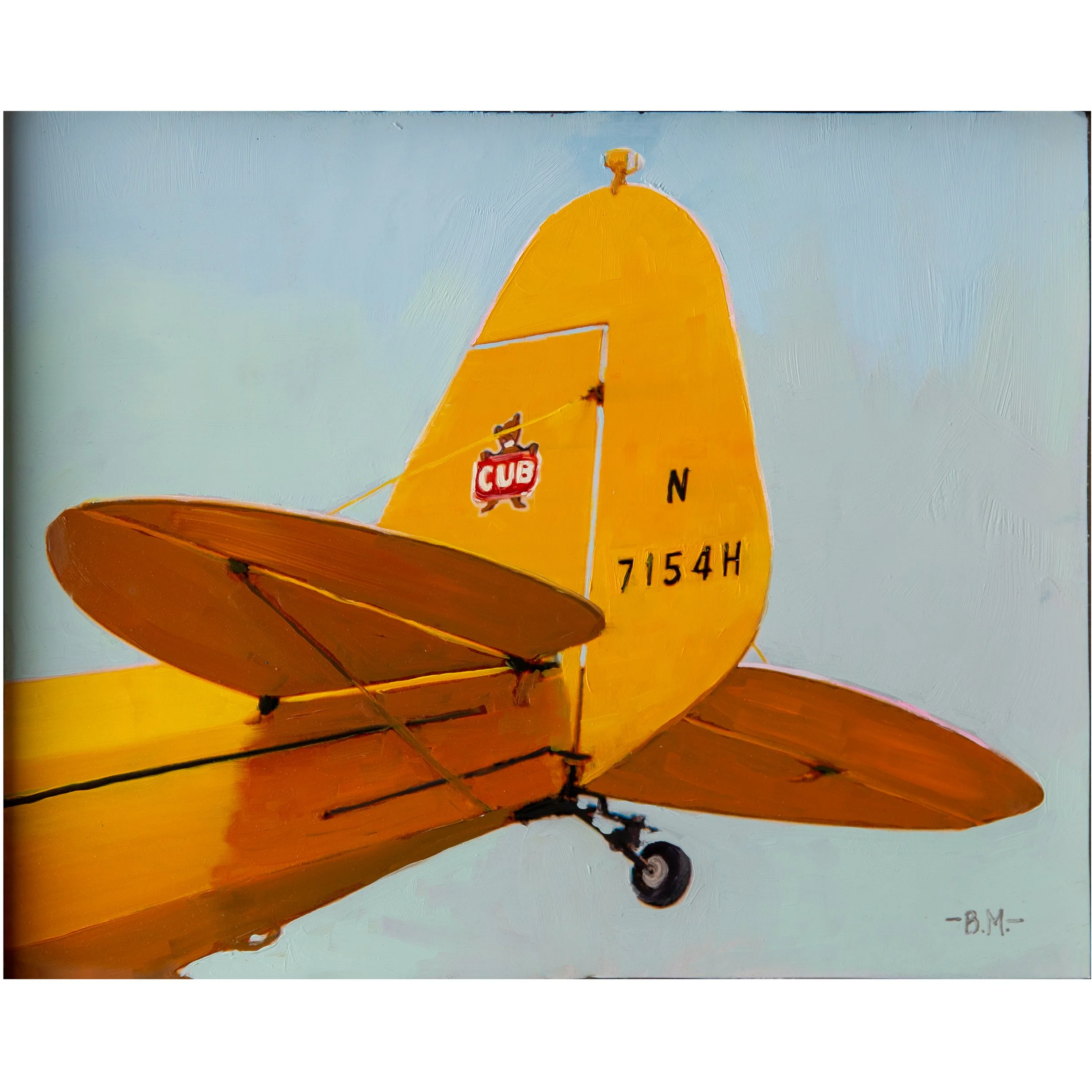 N7154H Piper Cub | 8" x 10" | Oil on Paper | Unframed