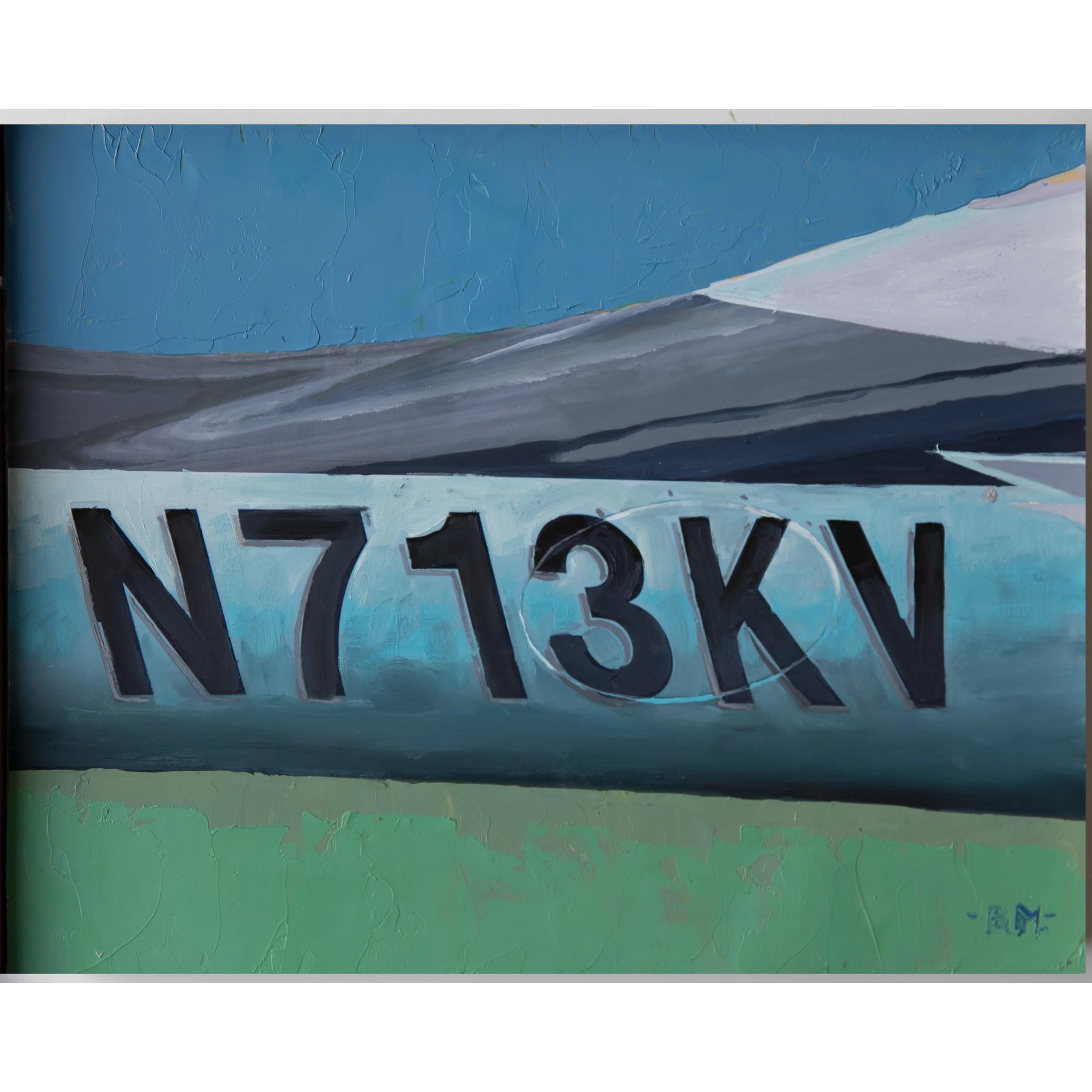 N713KV Cirrus SR22 | 8" x 10" | Oil on Paper | Unframed