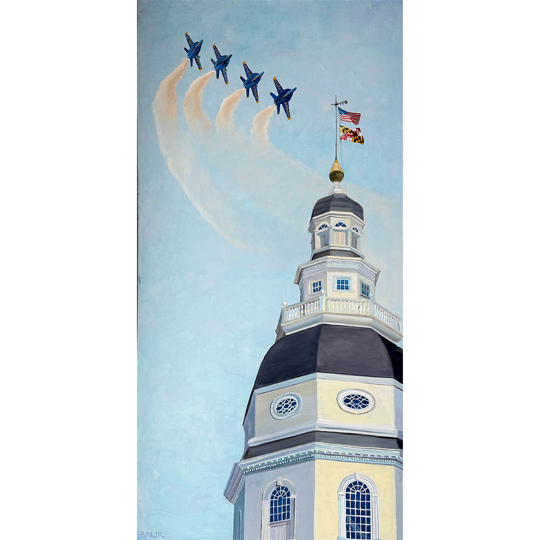 Over the State House | 48" x 24"  | Oil on Panel