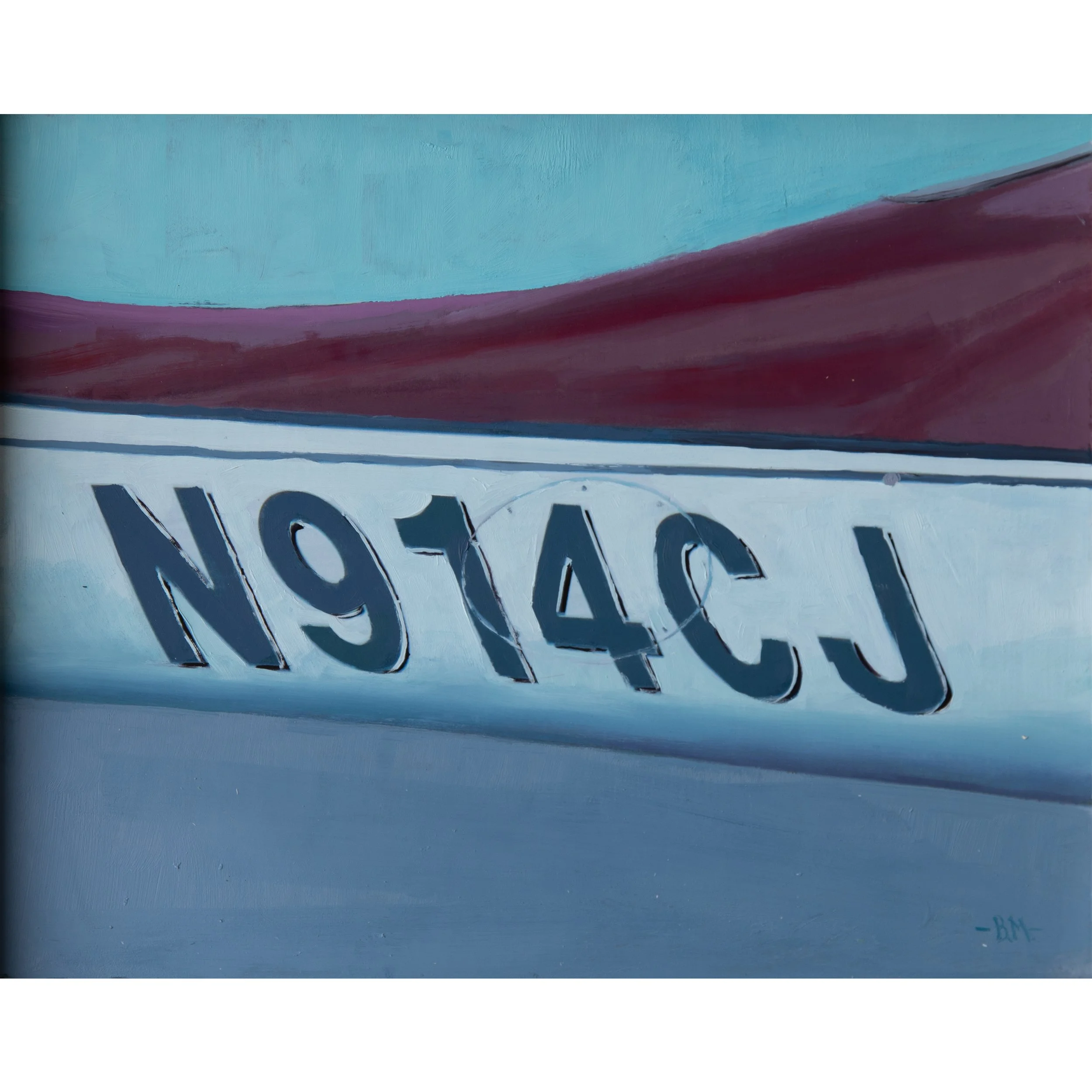 N914CJ Cirrus SR22 | 8" x 10" | Oil on Paper | Unframed