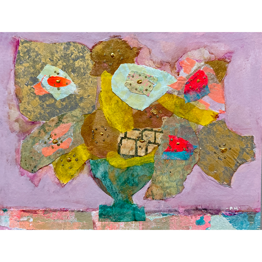 Verdant Bloom | Mixed Media | 12" x 9" | Framed