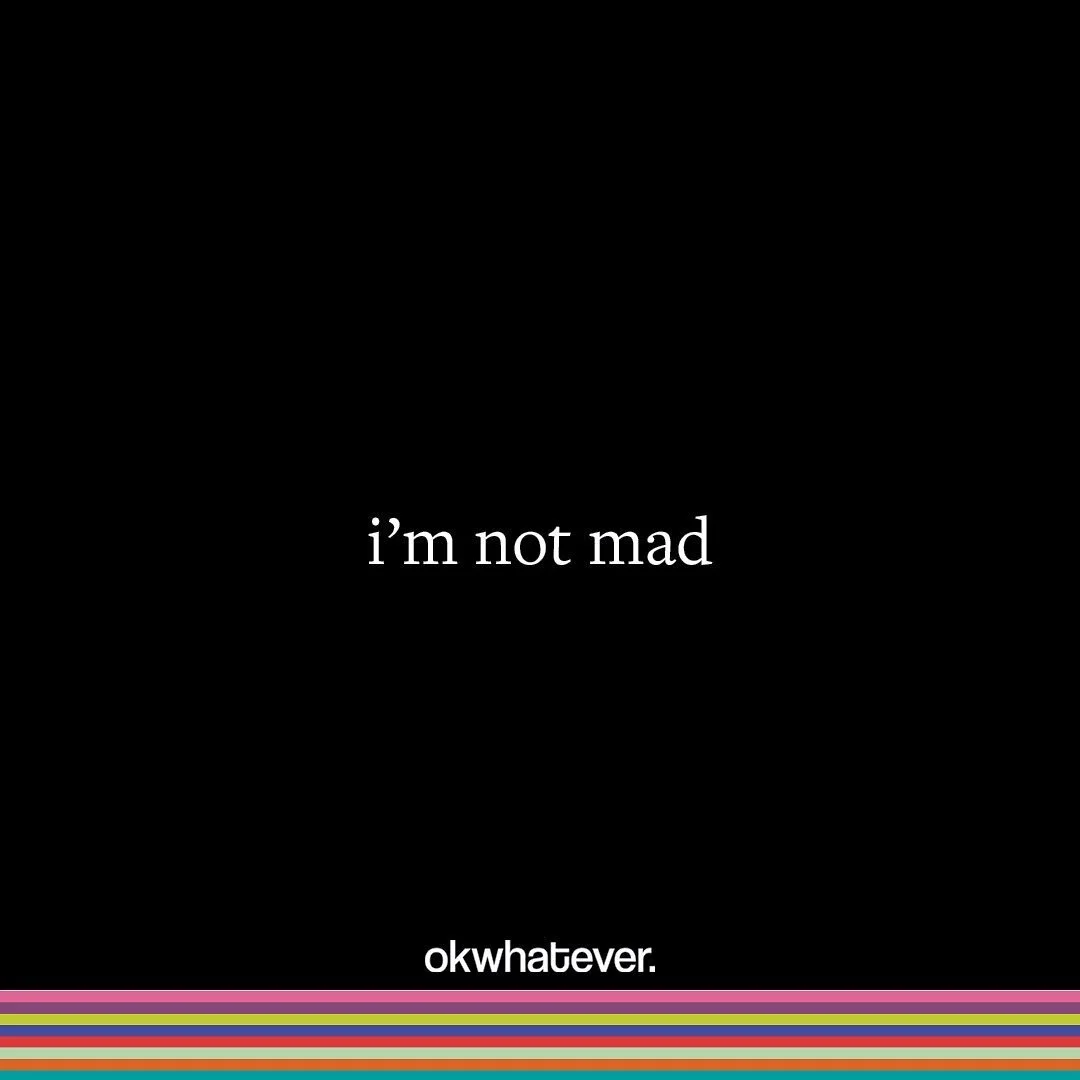 it&rsquo;s monday again, but i&rsquo;m not mad about it 🤷&zwj;♀️

haha jk. 

all of your favorite &ldquo;haha jk&rdquo; phrases you really mean to say out loud are all right here in our ok whatever cards. visit us online and find the deck that fits 