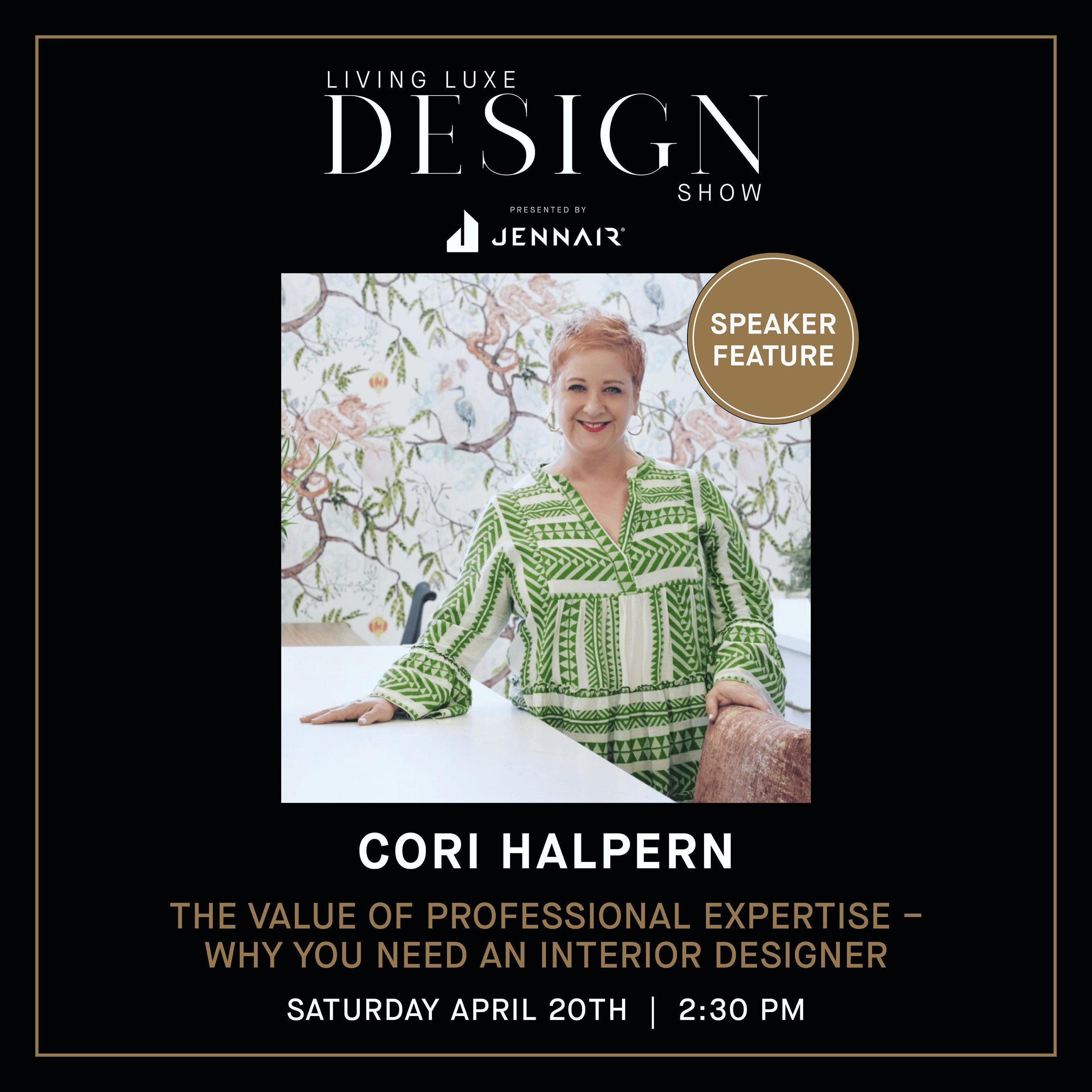 I am thrilled to announce that I will be speaking at the #LivingLuxeDesignShow for the Industry Expert Discussion on the value of Professional Expertise - Why you need an Interior Designer! ✨ Save the date for April 20th and join me for an engaging c