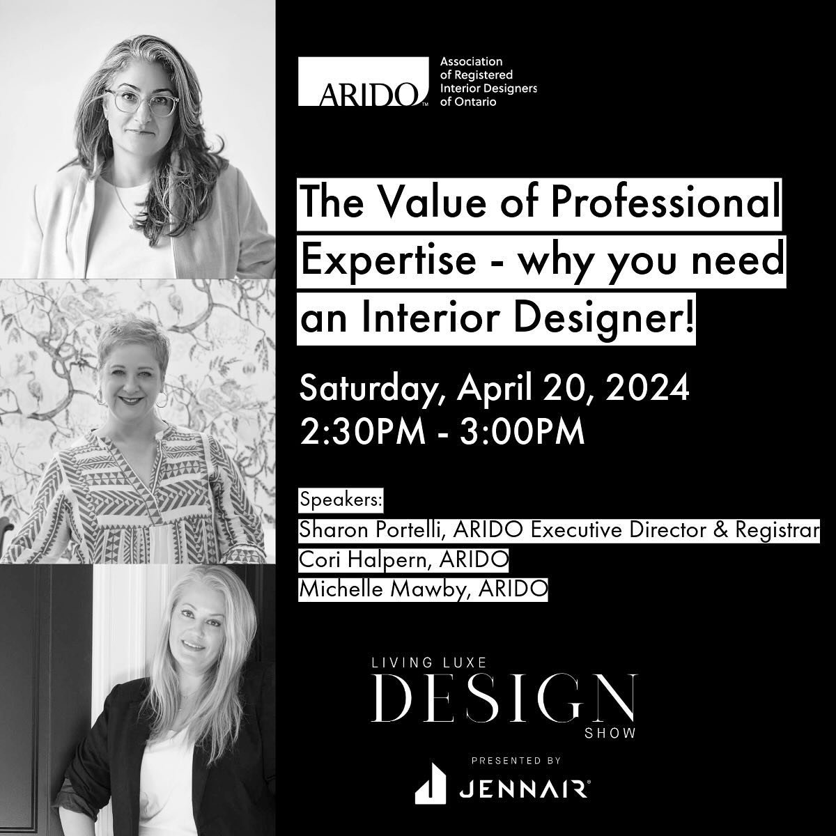 I am thrilled to announce that I will be speaking at the #LivingLuxeDesignShow for the Industry Expert Discussion on the value of Professional Expertise - Why you need an Interior Designer! ✨ Save the date for April 20th and join me for an engaging c