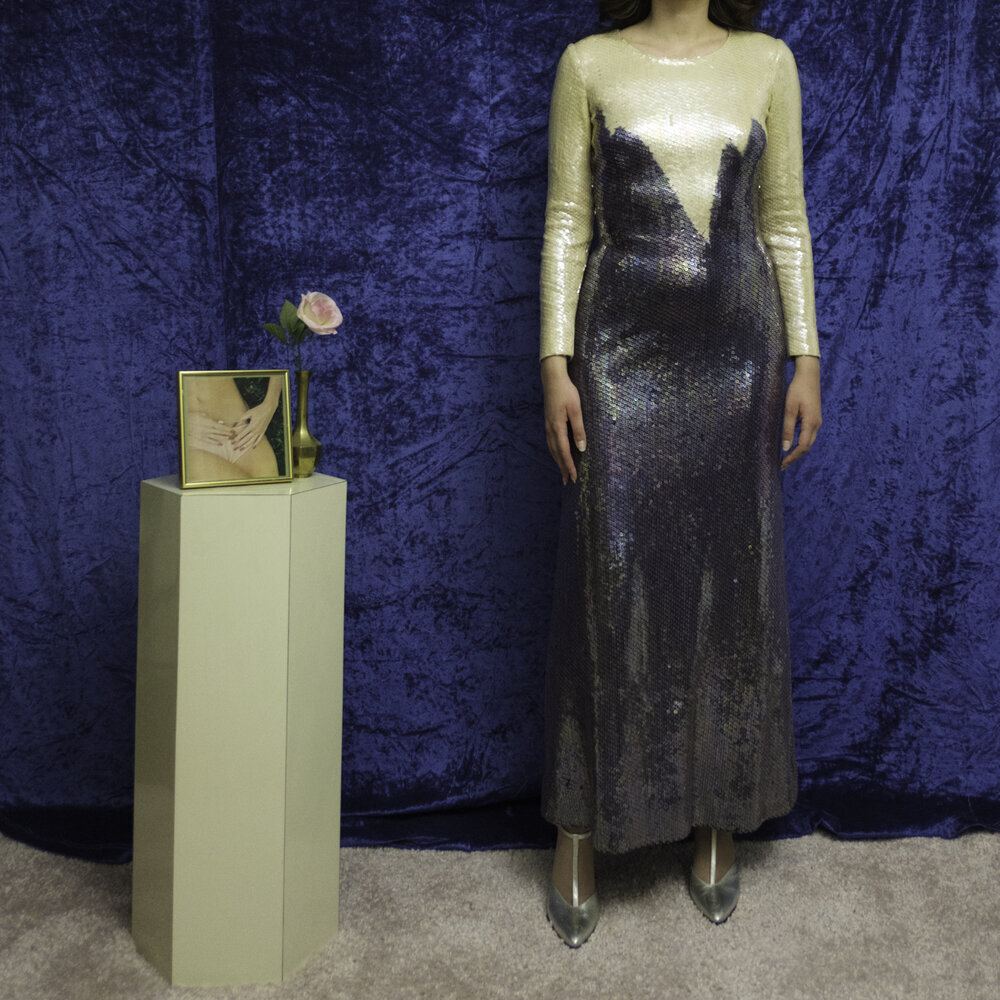 oil slick sequin dress Lola Slip Dress in Tear Drop Sequin Pink Oil