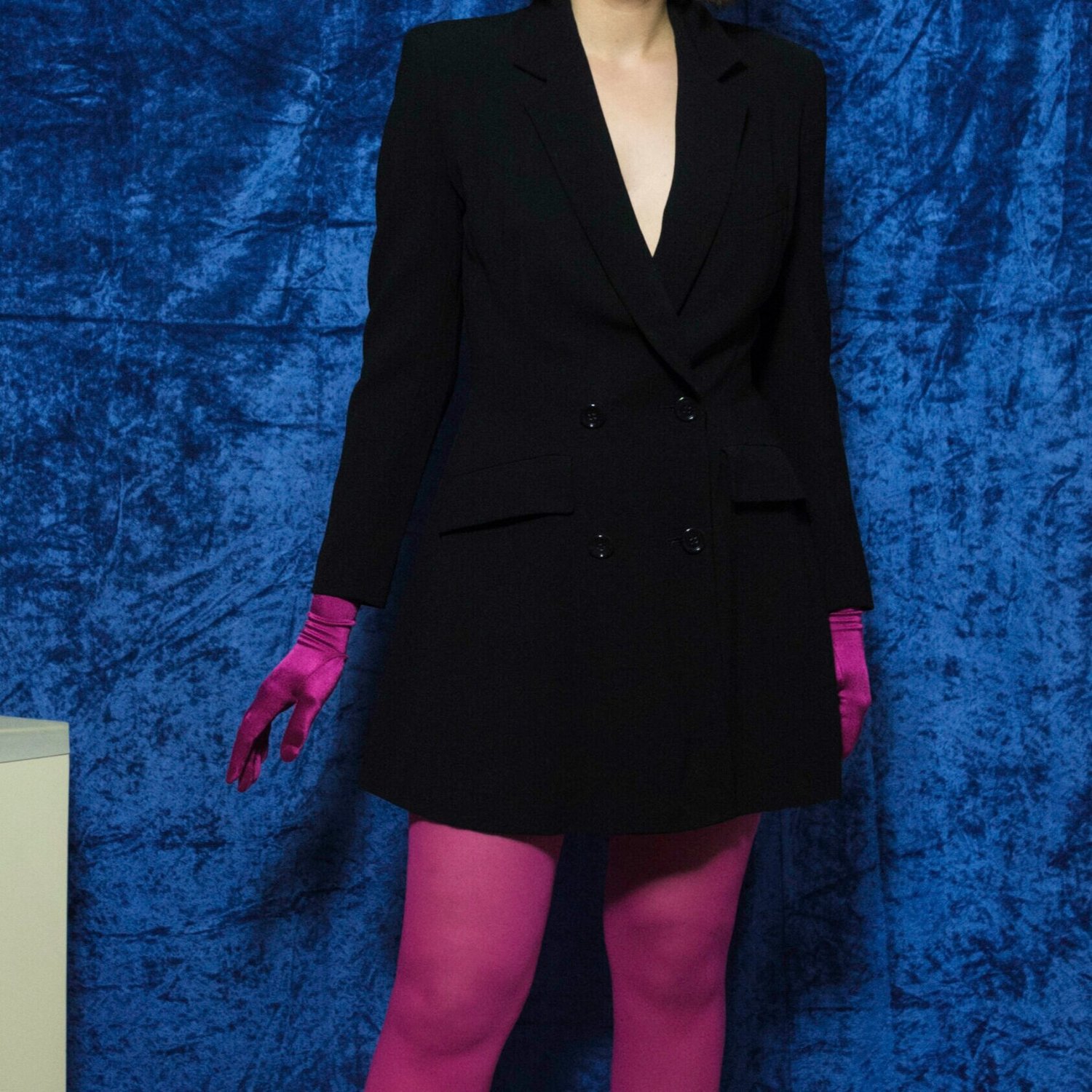 90s blazer dress Monica Black Blazer Dress
