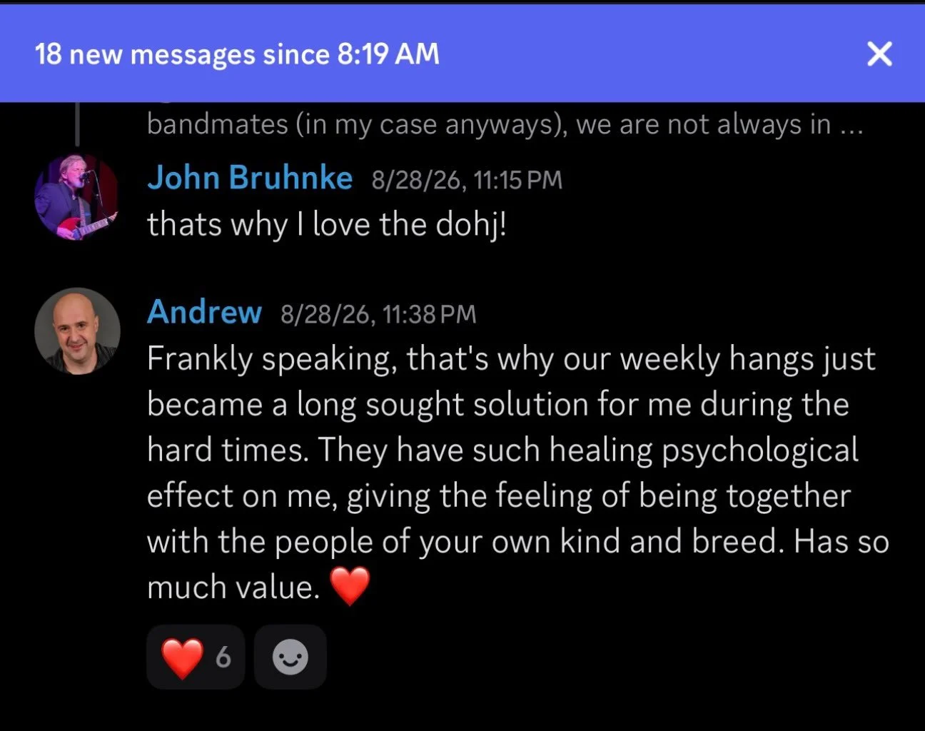 Just a peek into our online community Dojo chat. It&rsquo;s a beautiful thing that many of our students have found a real community filled with so much camaraderie and support. So much gratitude to everyone! 🙏🏼☀️🙏🏼

Come join us! 👉RobbenFordGuit