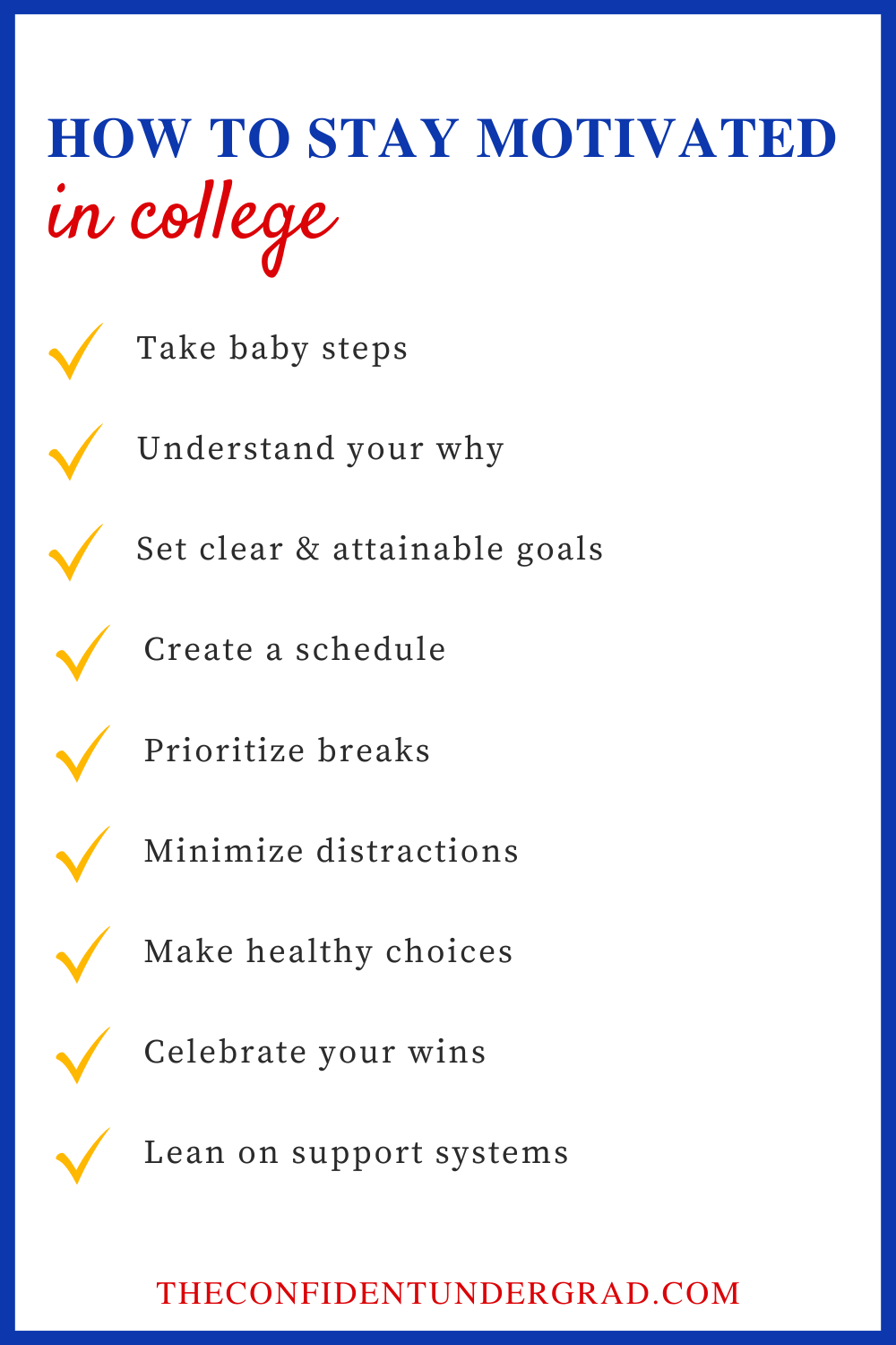 How to stay motivated in college