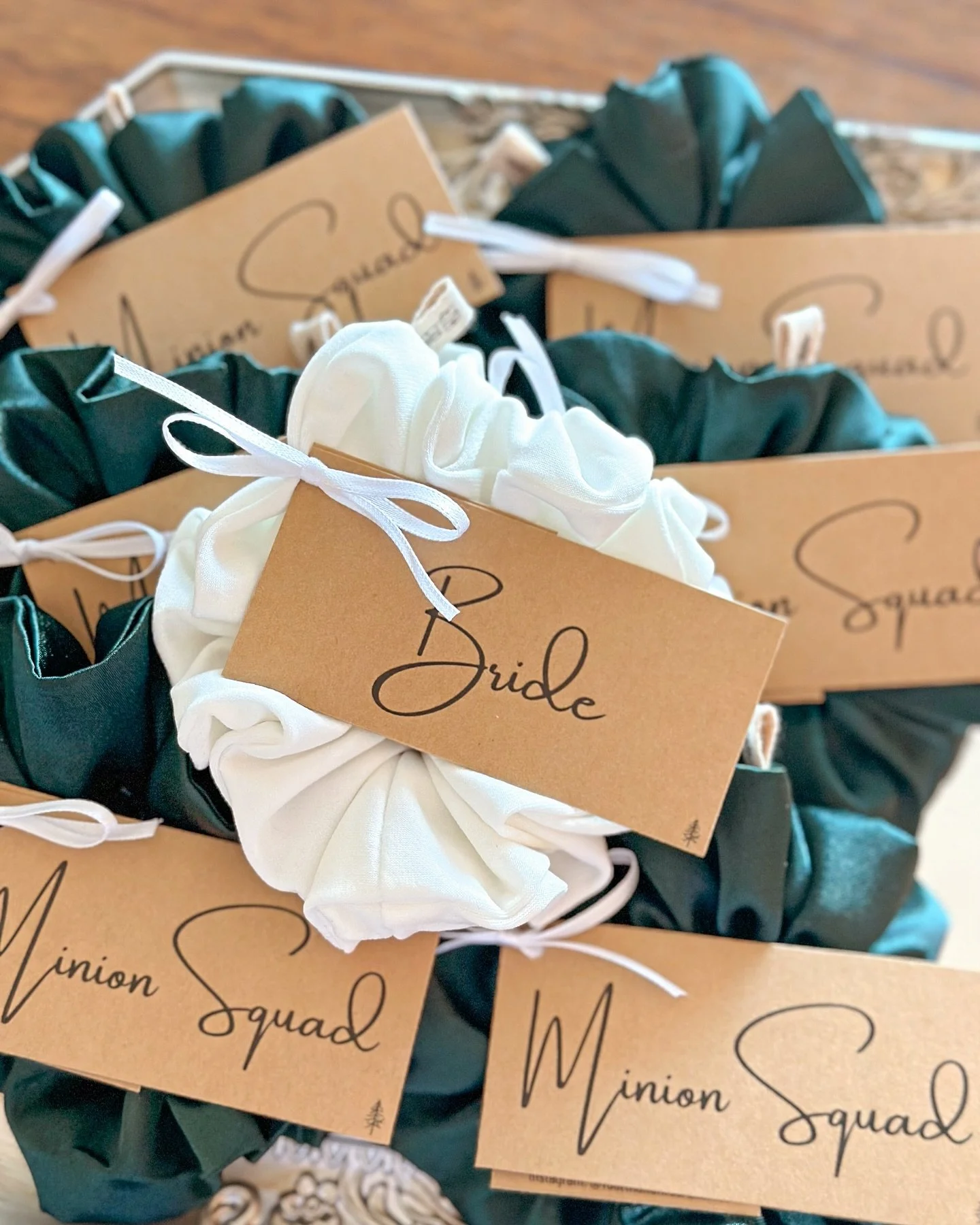 It&rsquo;s your day, so your wedding scrunchies can be as unique as you want! 
Wedding season is coming up quickly - please remember that lead time is generally 2-3 weeks for custom orders ❤️💍

#weddingscrunchies #vancouverscrunchies #bridesmaidgift