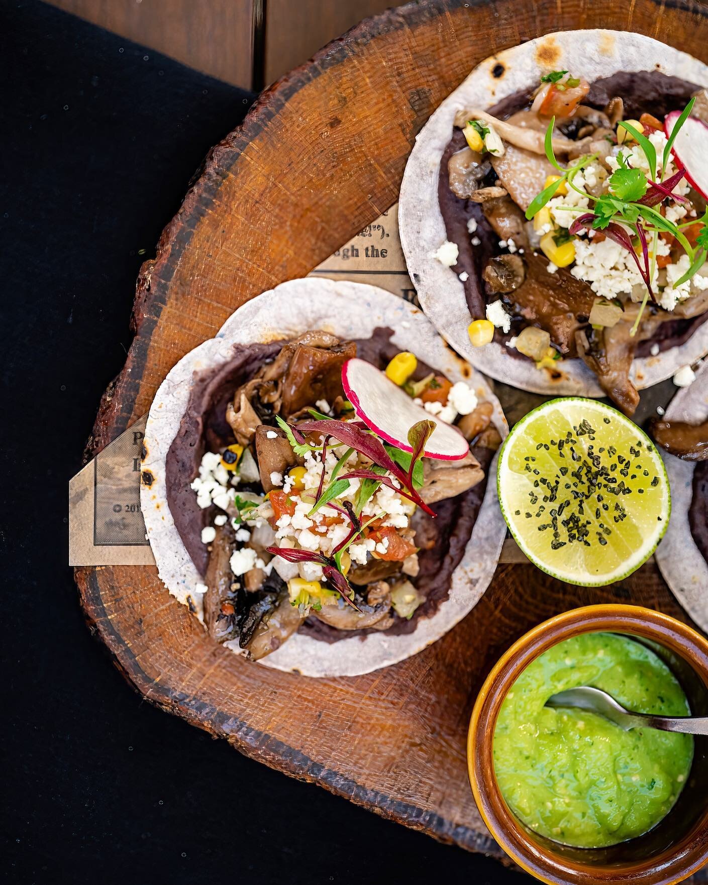 A vegetarian's dream: Our Tacos de Hongos a la Le&ntilde;a.
.
.
.
.
.
#DlenaDC #RSHospitality #ChefRichardSandoval #WashingtonDC #MtVernonTriangle #DistrictofColumbia #DistrictEats #DCeats