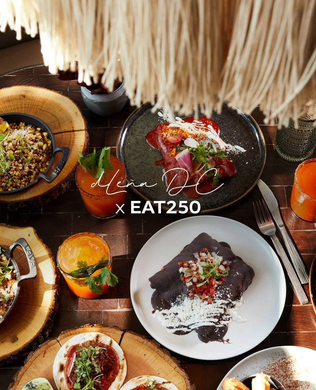 As part of EAT250 by @RAMWdc, dLe&ntilde;a presents a limited-time $50 prix fixe dinner by @chef_carlos_camacho celebrating live-fire cooking and modern Mexican flavors.

Enjoy a curated multi-course experience featuring signature starters, bold entr