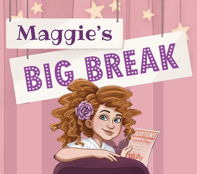 Maggie's Big Break, Maggie sits in a theater