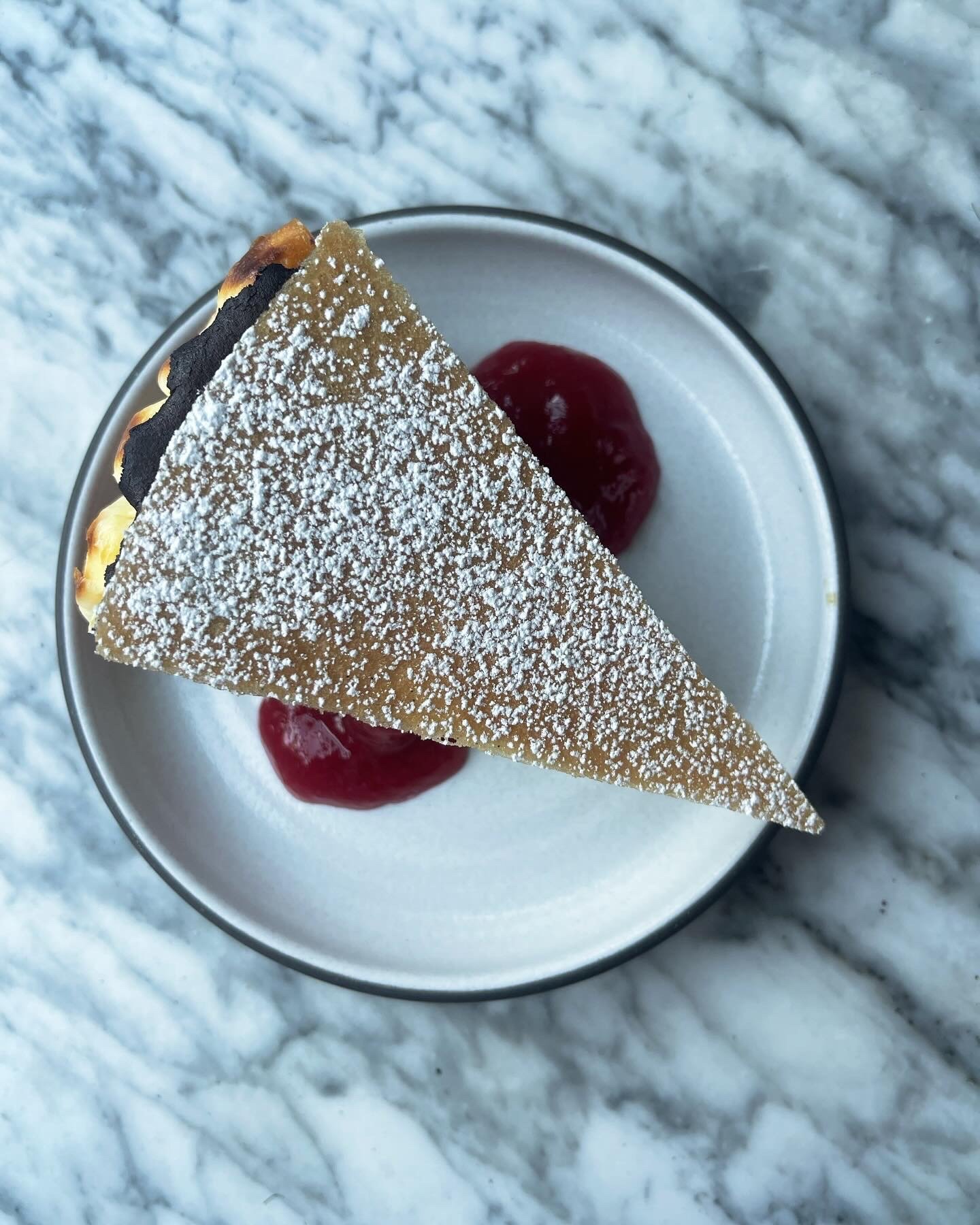BASQUE CHEESECAKE so good that it hasn't come off the menu due to our obsession. #sofluffy #basquecheesecake #pastry #ballard #seattle