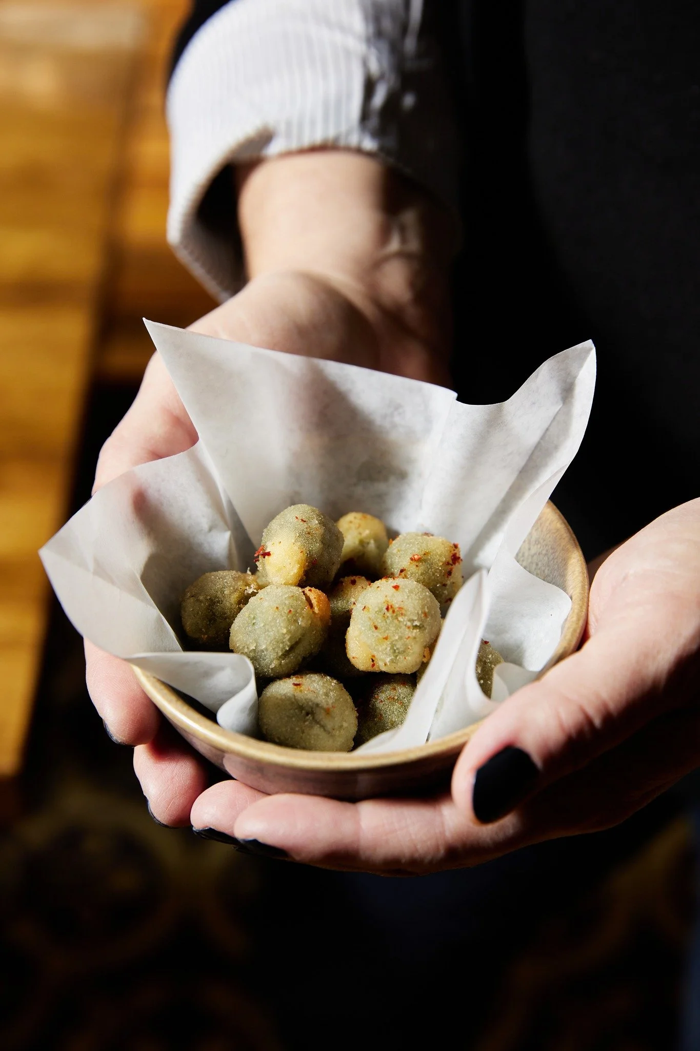 Our crispy olives will always be a favorite. Super labor intensive, for one simple bite -- very worth it. 

#stuffedolives #stoneburnerseattle #forthetable #ballardseattle