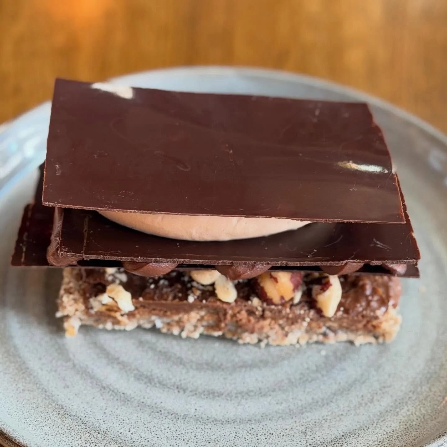 HAZELNUT CHOCOLATE CRUNCH
dacquoise / caramel whip / ganache

Yes, we took a bite. We can promise you it was everything you can imagine.

#stoneburnerseattle #pastry #sweettreat #seattlerestaurants #wheretoeatinseattle