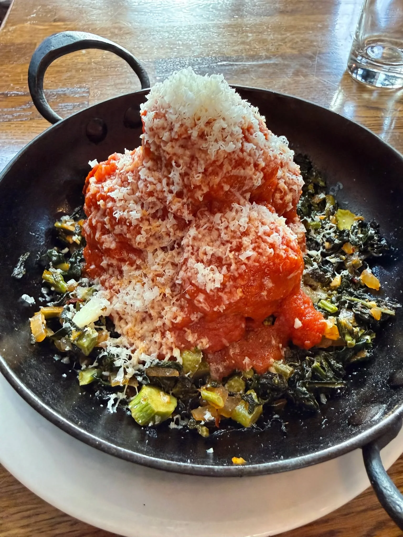 Jason brought the much requested Stoneburner meatballs back to the menu a few weeks ago. This dish has been a staple on our menu over the last 12+ years. For good reason. 

#springgreens #meatballloversrejoice #saucy #whoneedsnoodles