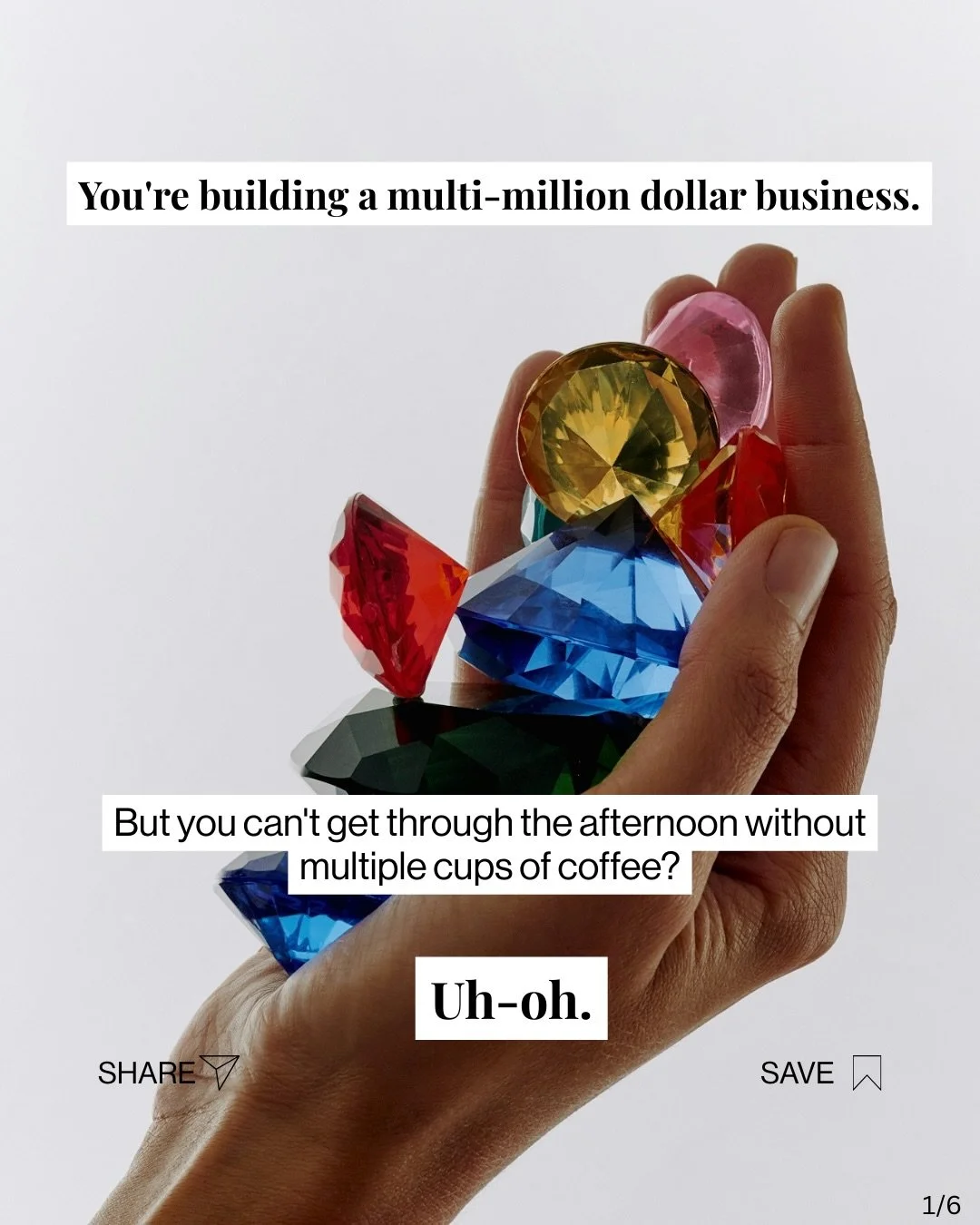You&rsquo;re building a multi-million dollar business. But you can&rsquo;t get through the afternoon without multiple cups of coffee. Uh-oh.

You track your Oura ring stats religiously. But drink wine every weekend and wonder why your gut won&rsquo;t