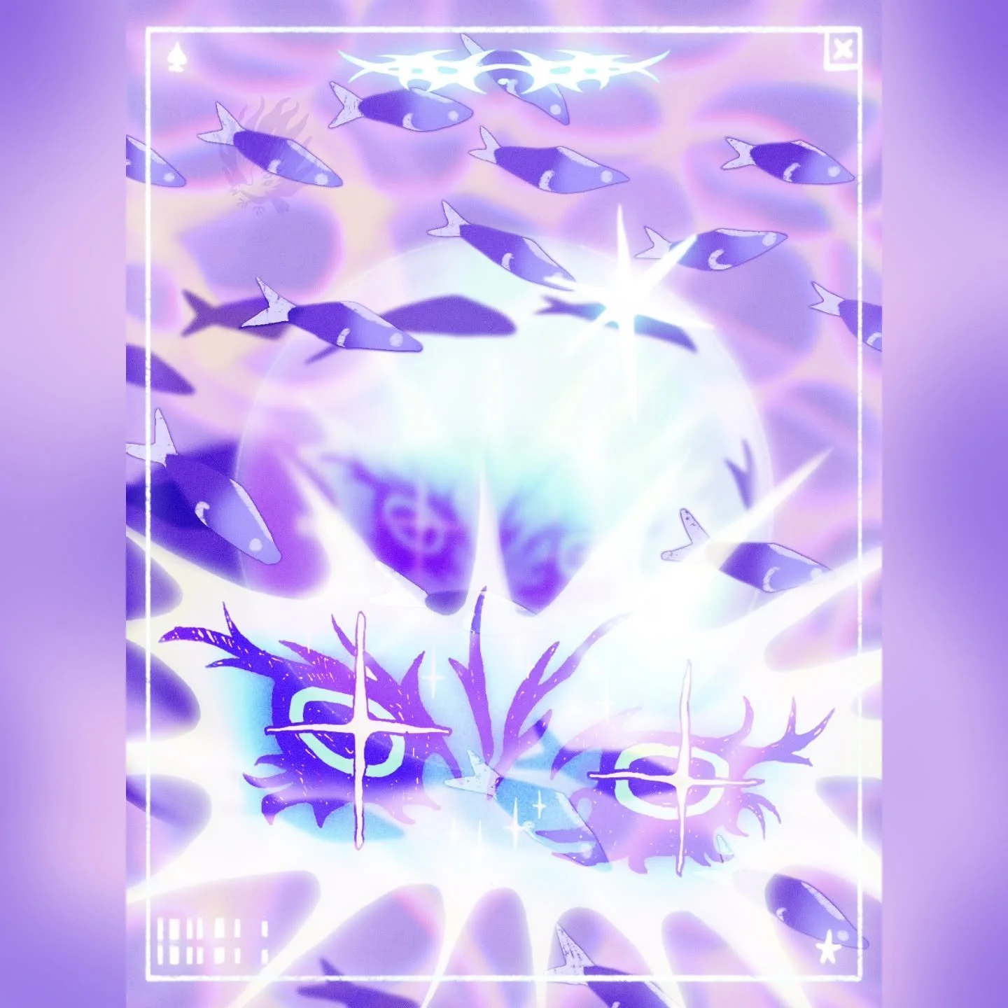 &quot;Luminous Pearl&quot; 
I'm having lots of fun with bright, shimmery, glowy art recently... Crank that bloom setting 💪 luminosity UP ✨ hell, why not a sprinkle of chromatic aberration and blur 😌
#procreate #digitalart #illustration #lightart #w