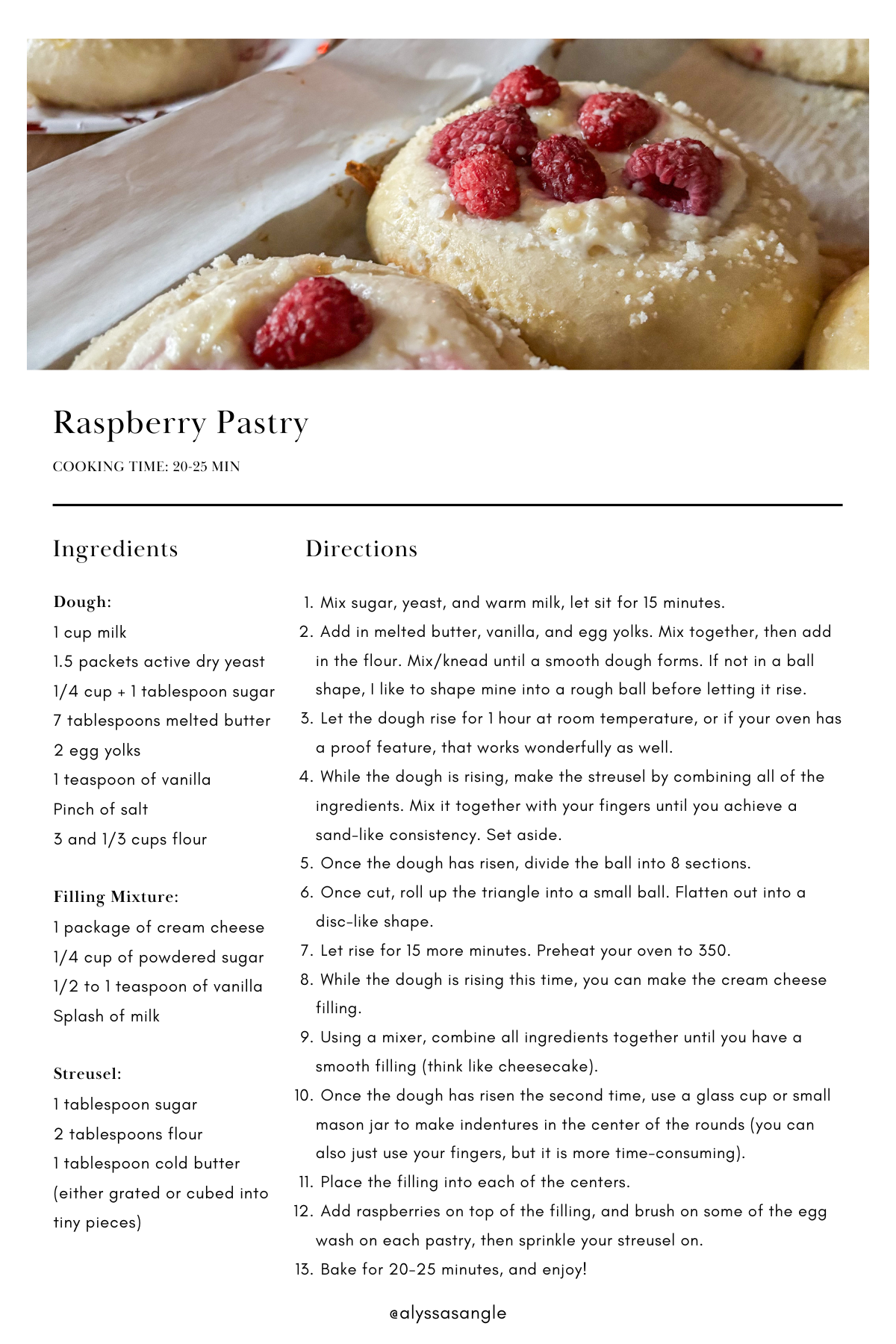 Raspberry Pastries — Alyssa's Angle