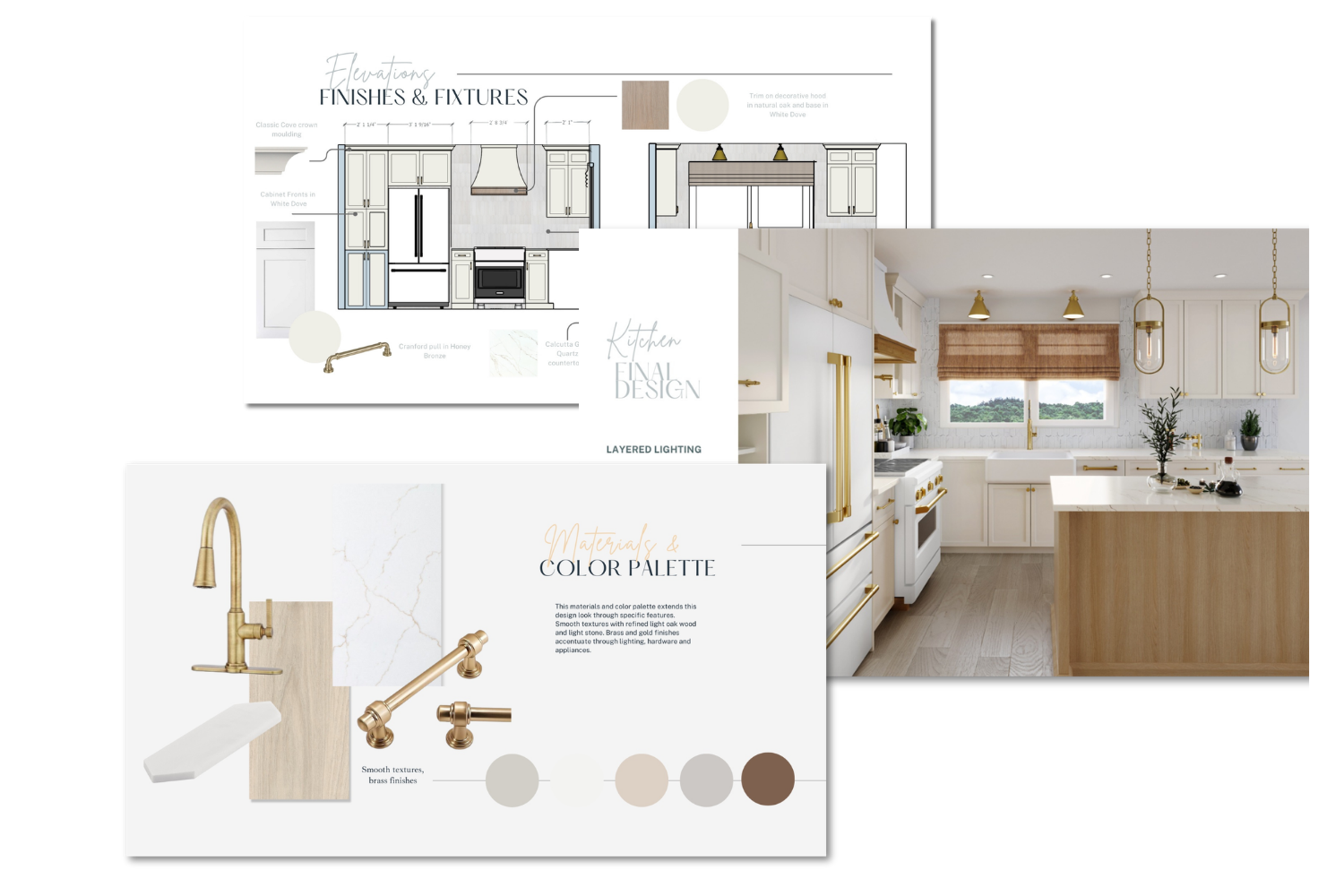 Samples of floorplan and design moodboard.