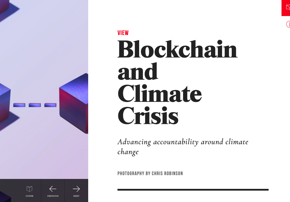 The York University Magazine: Blockchain and Climate Crisis