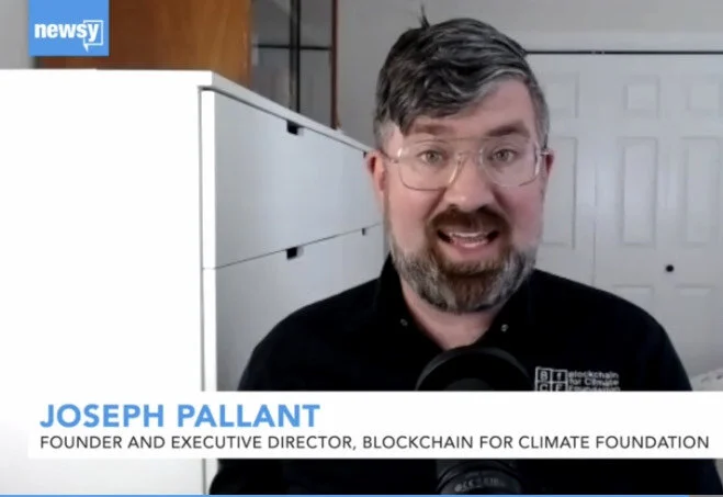 Blockchain for Climate Foundation on television with Newsy - "What's The Link Between NFTs And Climate Change?