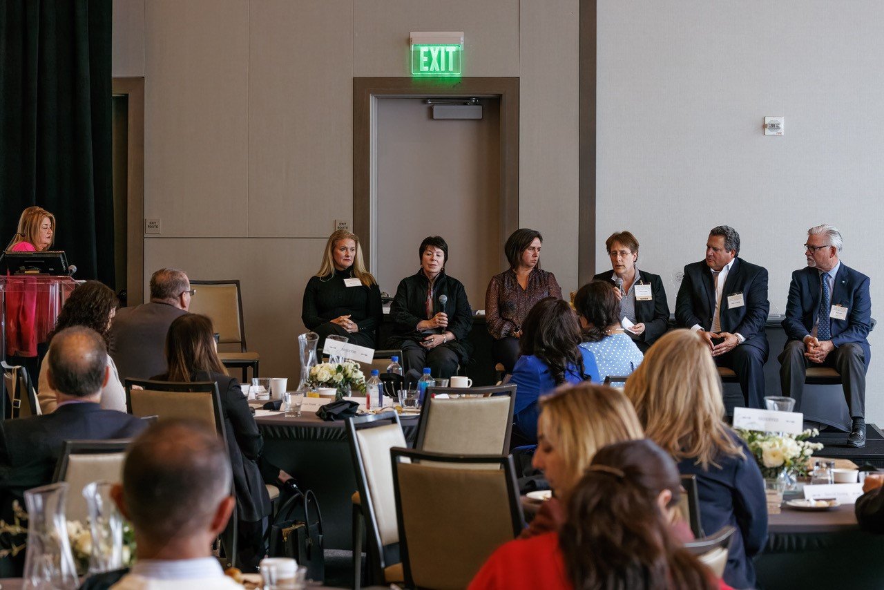 Leadership Panel (L to R) Mara Bryant, Janet Wagner, Tiffany Yandell, Janet Grondin, Roger Arciniega, Steve Lamb