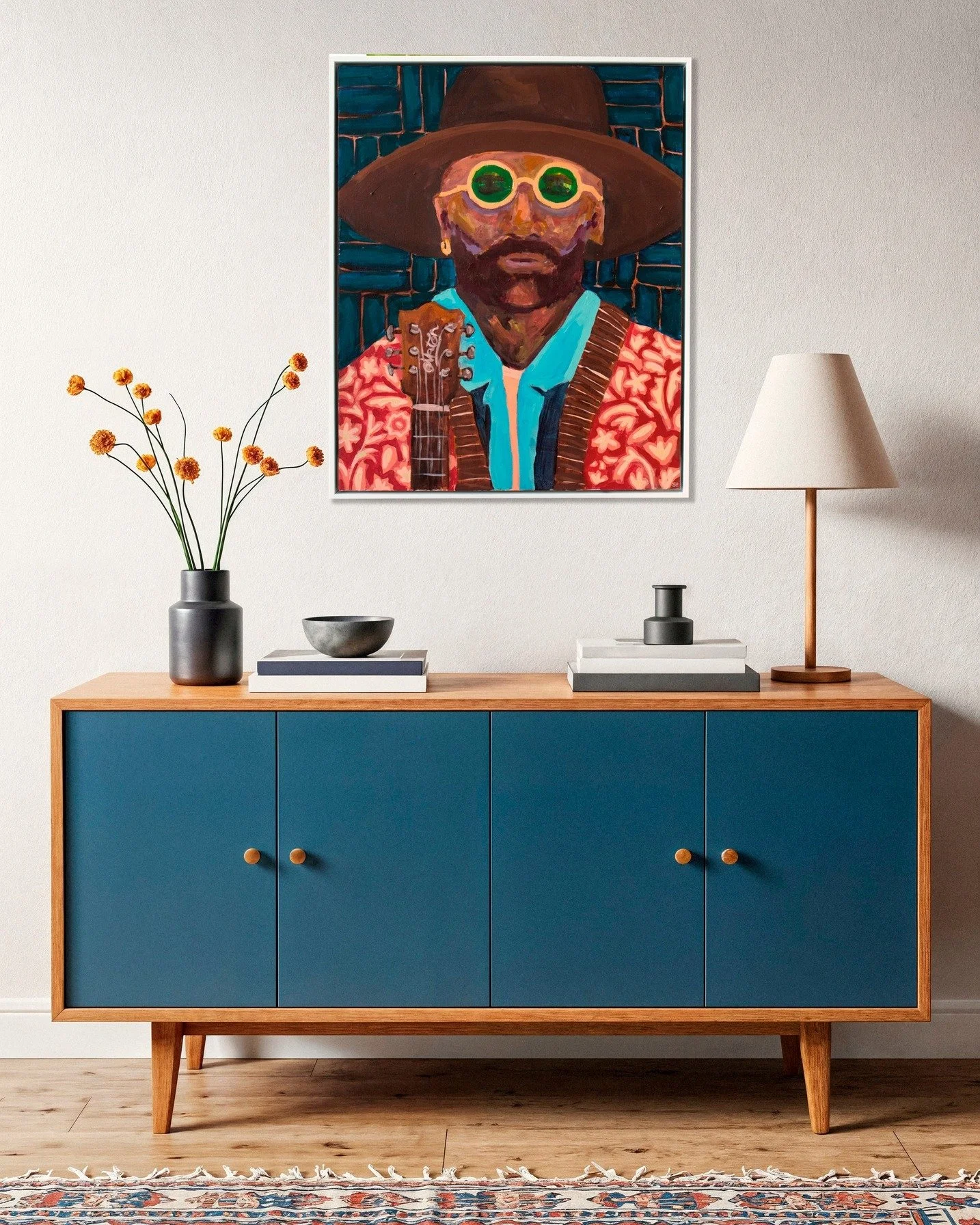 Every piece has a meaning, although sometimes it takes a while to understand what that meaning is.

This collection began with a series of faces that I felt drawn to paint. I didn't have a clear plan for where they were heading, only a sense that the