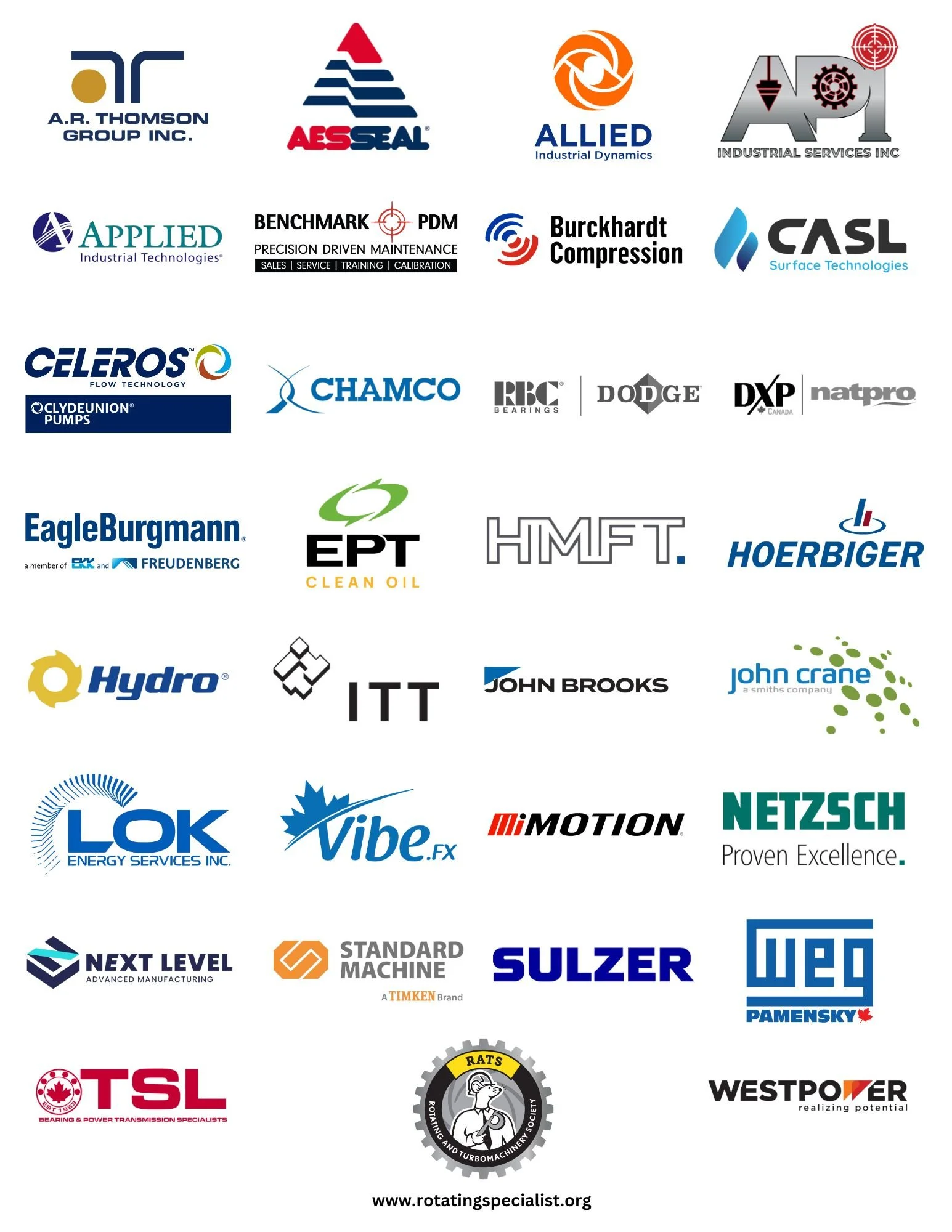 Compilation of various industrial and engineering company logos.