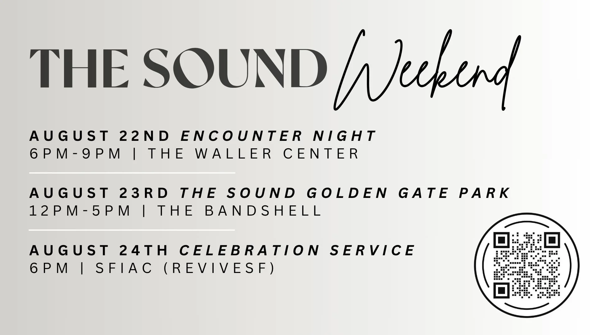 The Sound Weekend