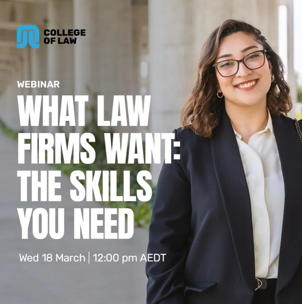 Ever wondered what makes a firm say, &ldquo;Yep. That&rsquo;s the one.&rdquo;?

It&rsquo;s not just what&rsquo;s on your transcript.

Join the College of Law on Wednesday 18 March, for a 45-minute webinar where they&rsquo;ll unpack the skills firms n