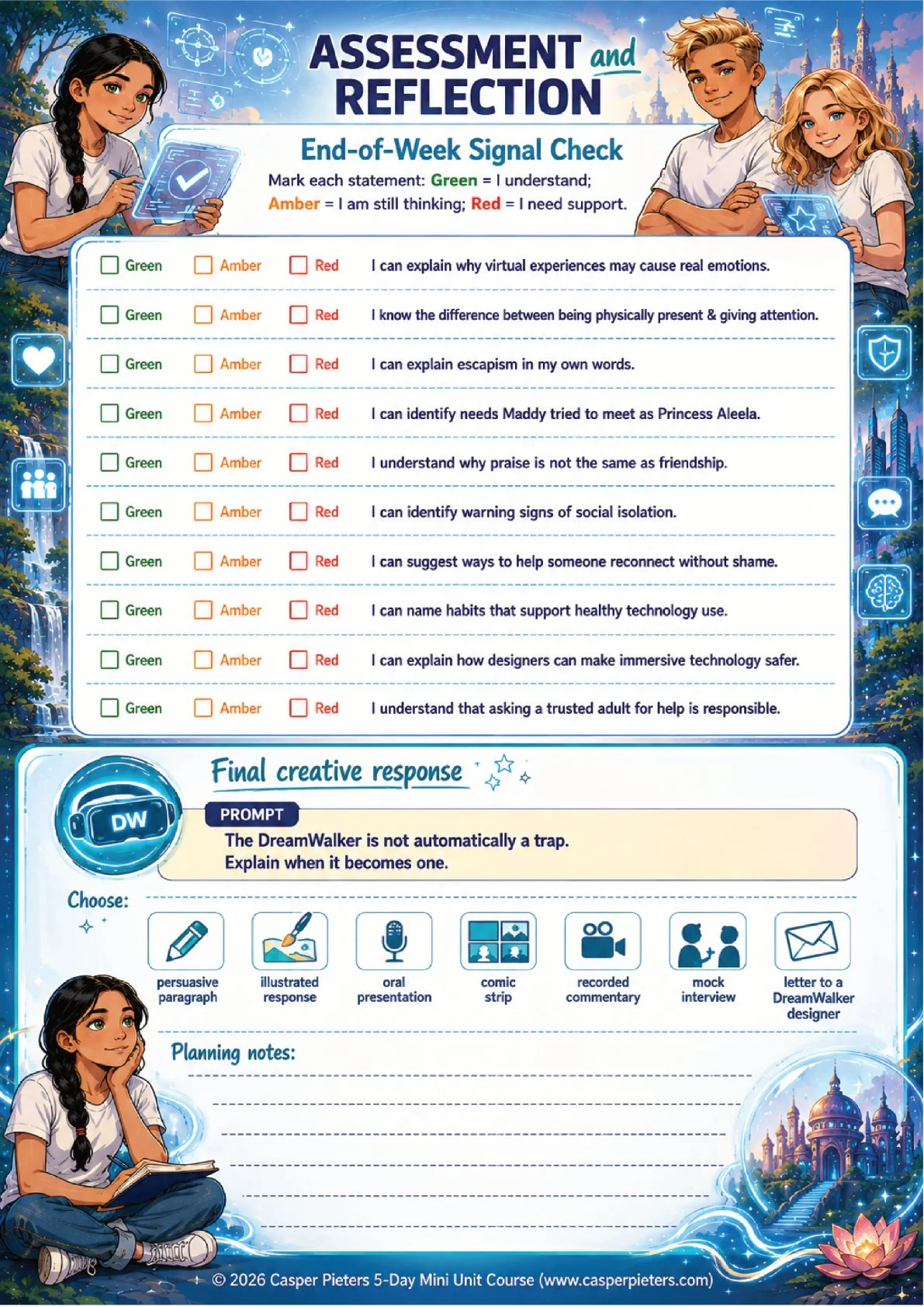 Assessment Reflection sheet