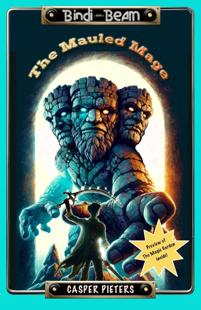 The front cover of The Mauled Mage written by Casper Pieters