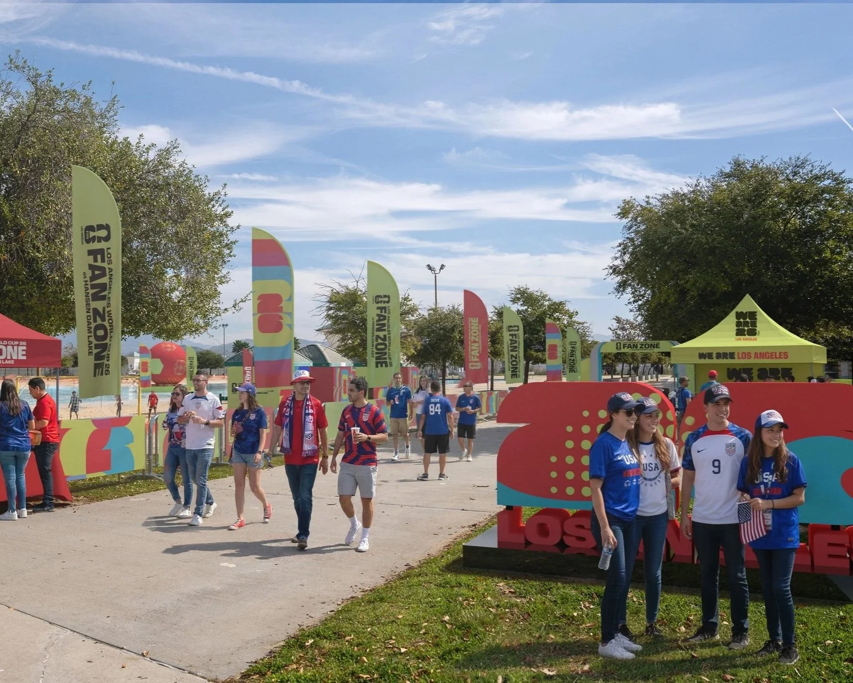 Hansen Dam Lake Fan Zone World Cup