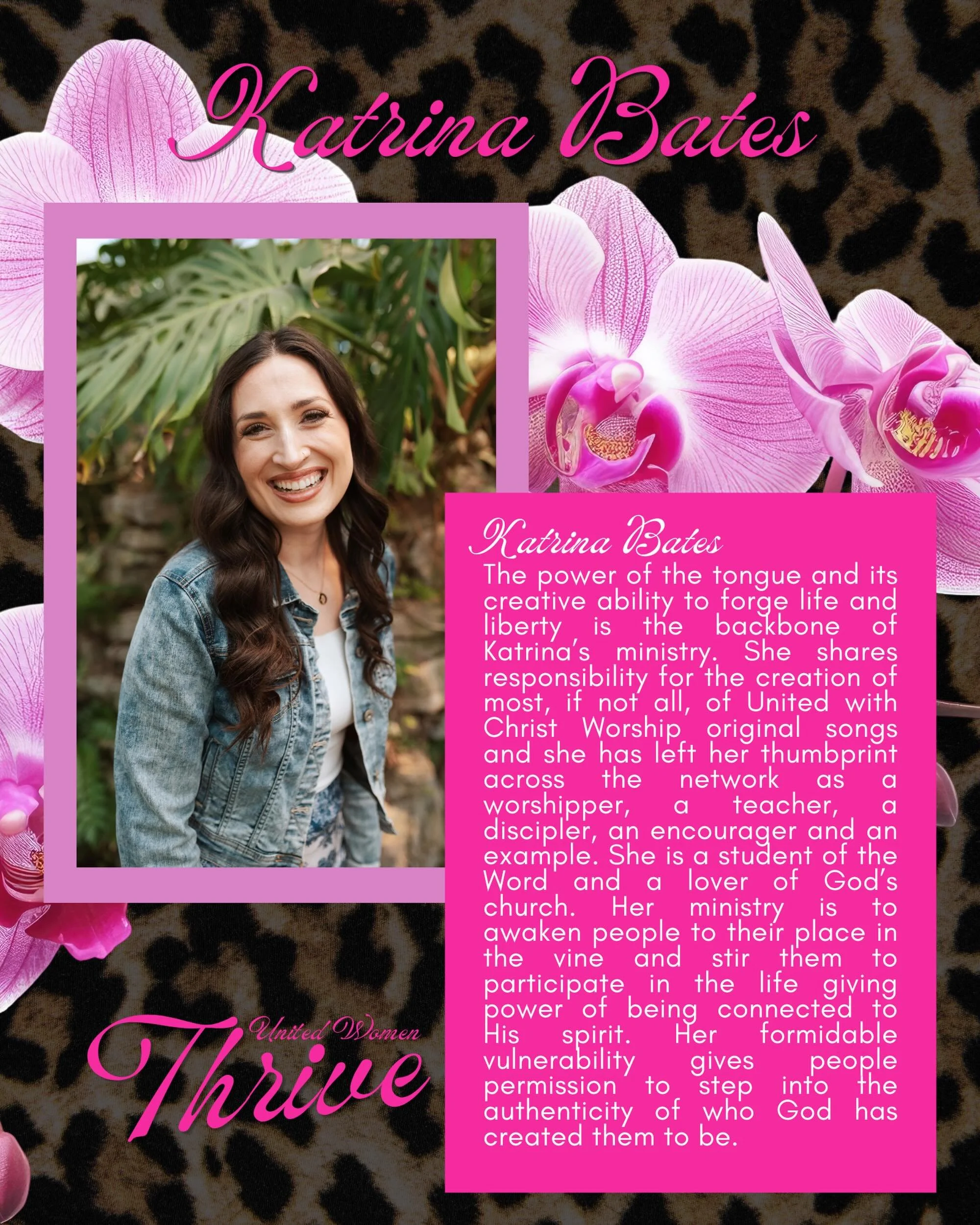 🌿 SPEAKER SPOTLIGHT 🌿 @katbates0313 

We are excited to have Katrina Bates with us for THRIVE 2026!

Katrina carries a passion for God&rsquo;s Word, His presence, and the transformative power of living connected to Christ. As a songwriter, worship 