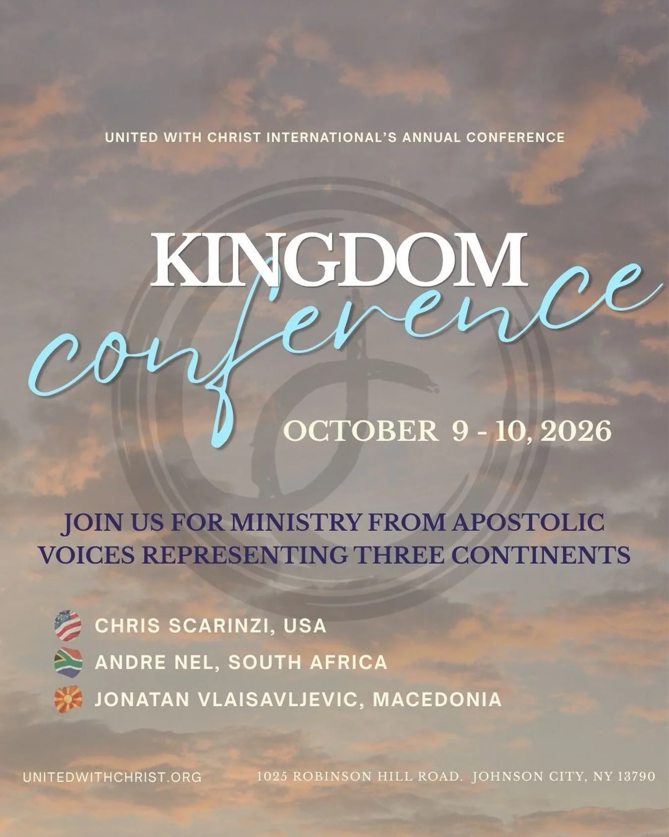 You&rsquo;re invited to United With Christ International&rsquo;s Annual Kingdom Conference!

Join us as we come together for an incredible weekend of faith-building, equipping, and prophetic ministry. This weekend is designed to rejuvenate your visio