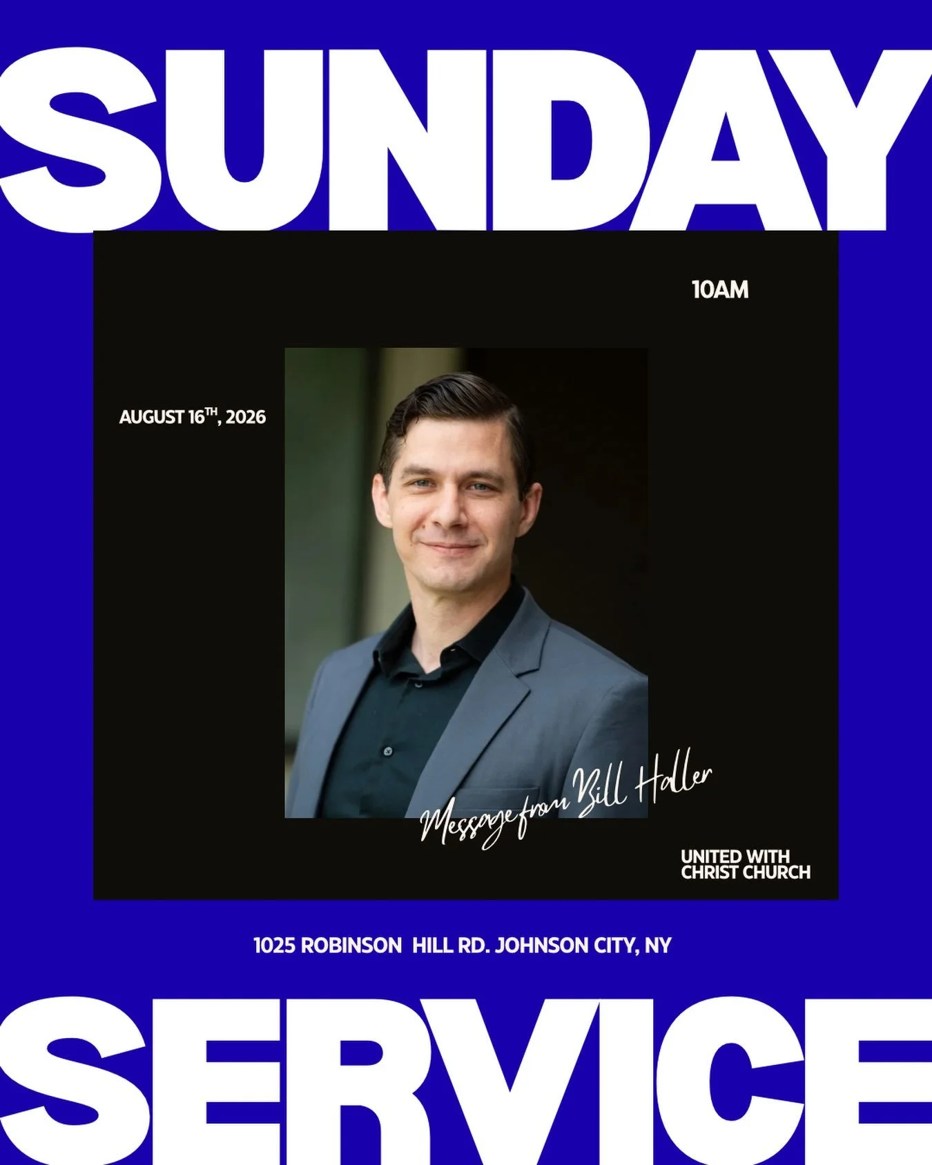 Sunday service starts at 10am tomorrow! You&rsquo;re invited to join in for pre-service prayer at 9:30am and Kingdom Community Bible Study with Pastor Bill at 8:30am!