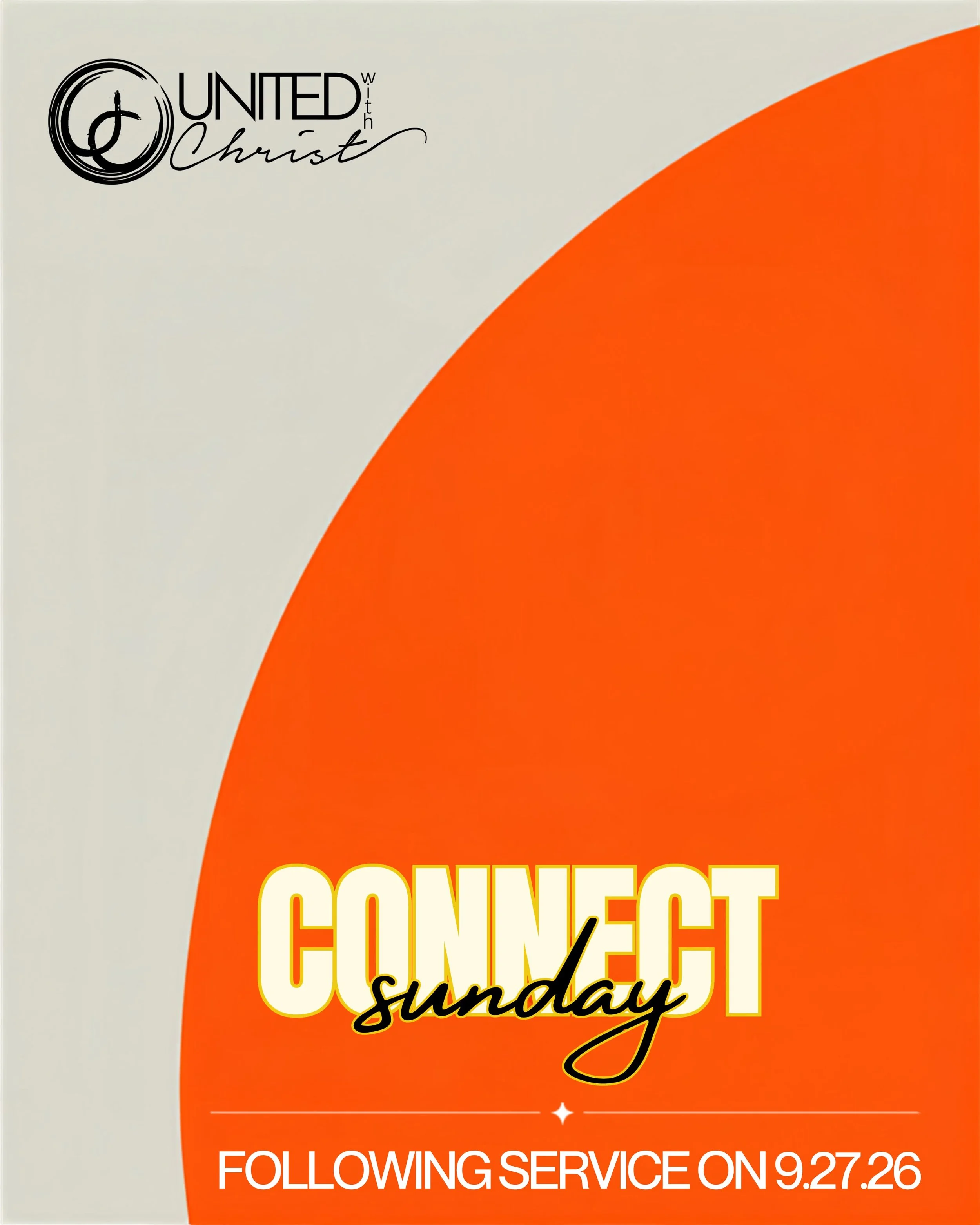 Join us THIS Sunday for CONNECT SUNDAY at United With Christ JC! 🤗☕️

Put names to faces, meet the people behind our ministries, and find a place to connect! Grab some coffee and a cookie, catch up with friends, and make some new ones.

@unitedwomen