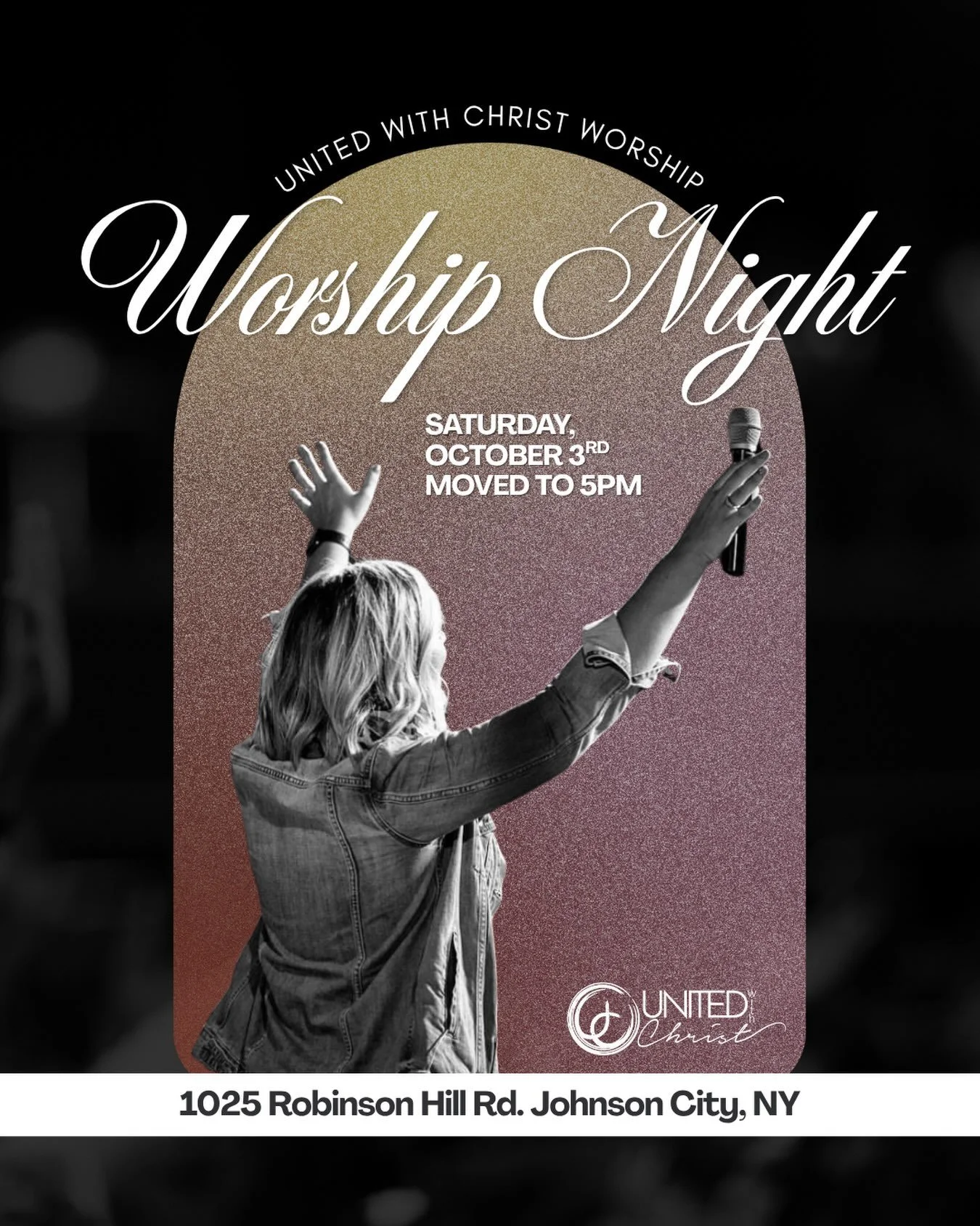 Join us tomorrow at 5pm for a worship night! Hosted by @unitedwithchristworship &bull; 1025 Robinson Hill Rd. Johnson City, NY