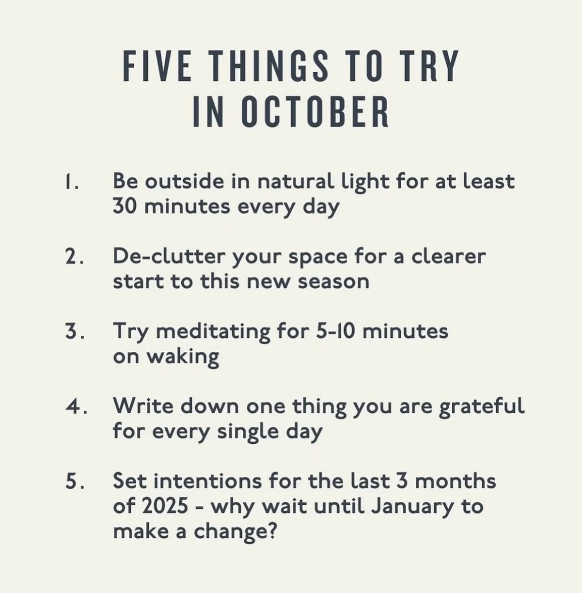 | o c t o b e r |

Just a few suggestions as we move into October and Autumn falls upon us&hellip;

Please comment and add to the list x

✌️&amp;🤍
.
.
.
#yogawithjogreen #yogainspiration #friends #instagood #rebelyogaprojects #love #beautiful #yogag