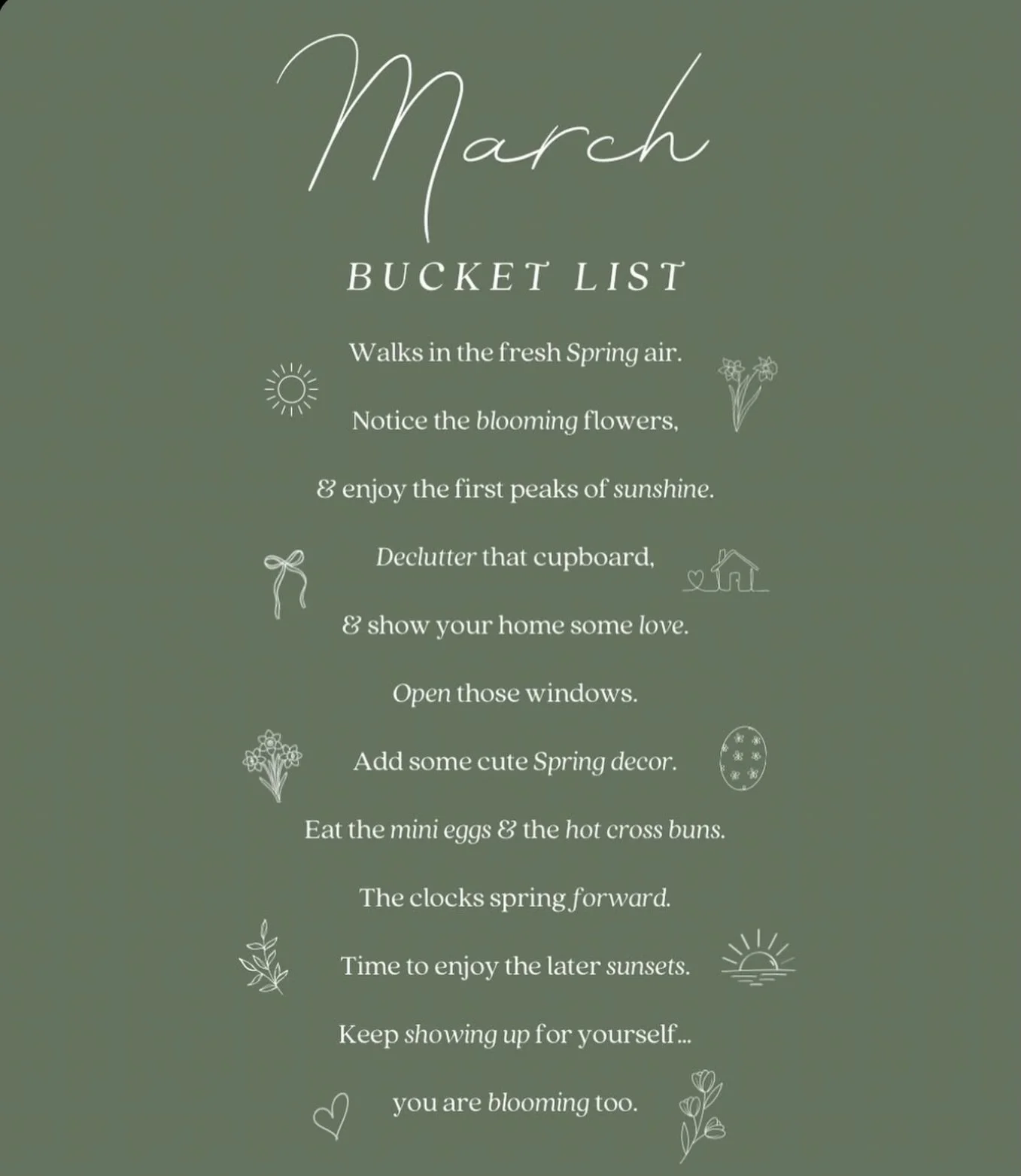 | m a r c h |

3rd of March and I can feel it &hellip;.. SPRING, its on its way ☀️🌼☀️🌼☀️🌼☀️

✌️&amp; 🤍
Jo