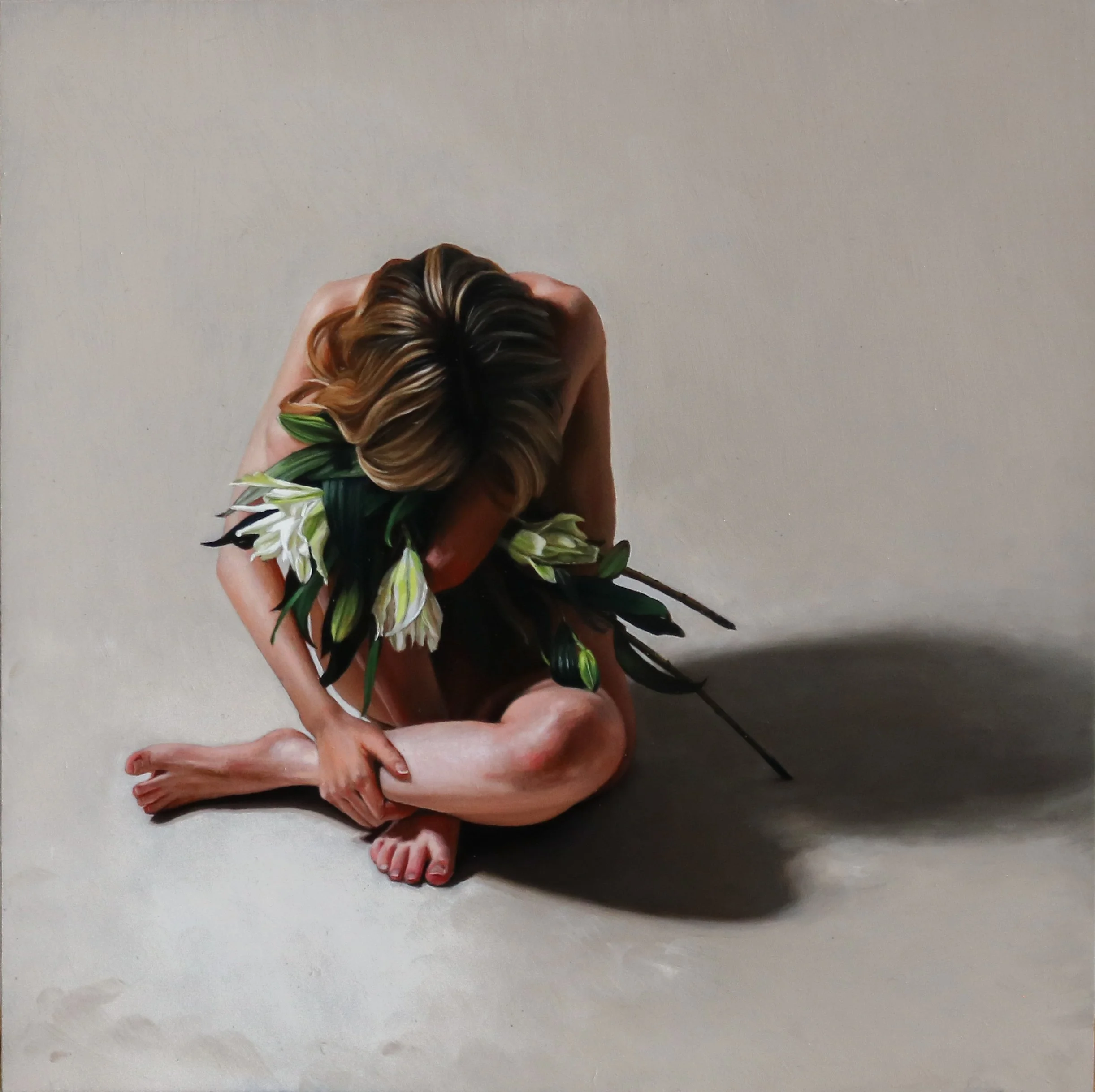 'solace', oil paint on timber, 2025.